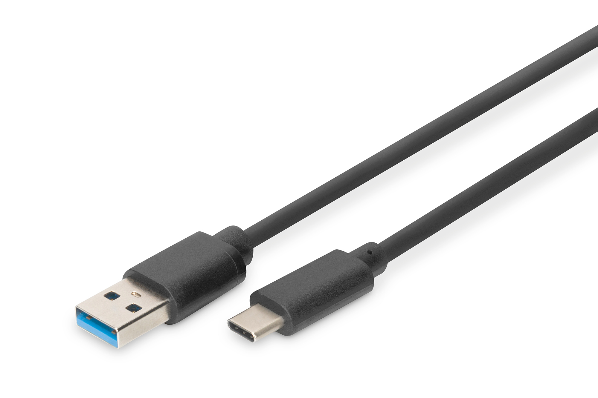 usb-a zu usb-c kabel, usb 3.0 kabel, datenlade kabel, metallanschlüsse, schwarzes kabel