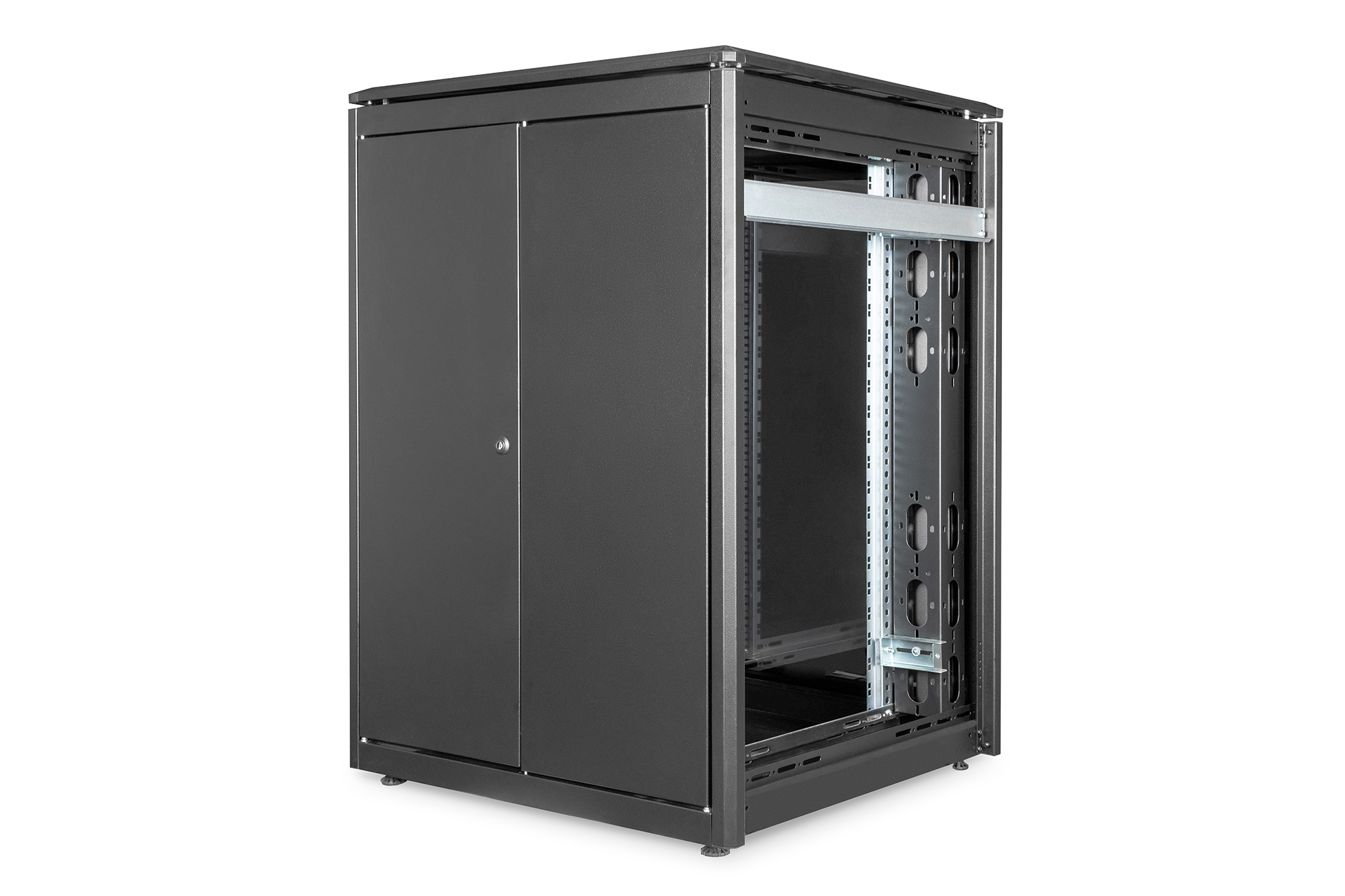 DIGITUS DN-19 22U-8/8-B-1 Netzwerkschrank 22HE Unique 1164x800x800 mm Farbe Schwarz RAL 9005 DN-19 22U-8/8-B-1