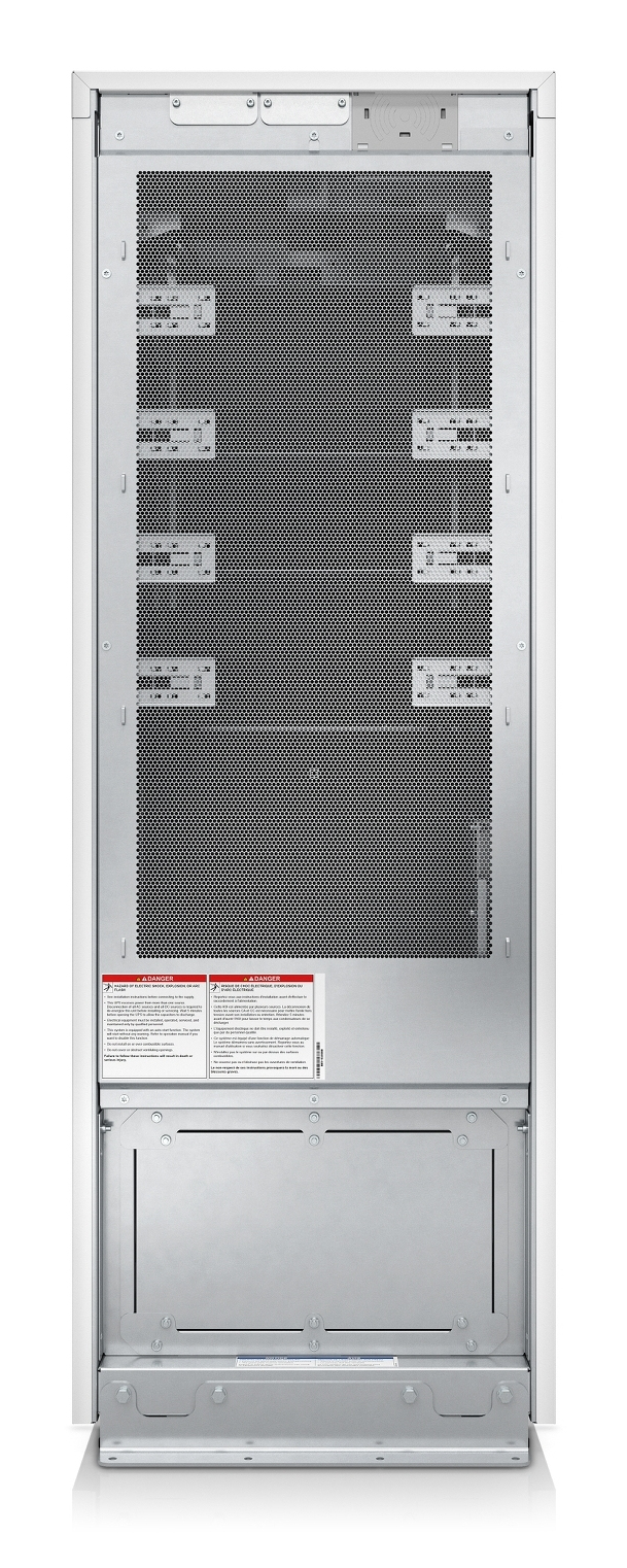 Serverrack, Rückseite, Metallrahmen, belüftete Platte, Gehäuseeinheit