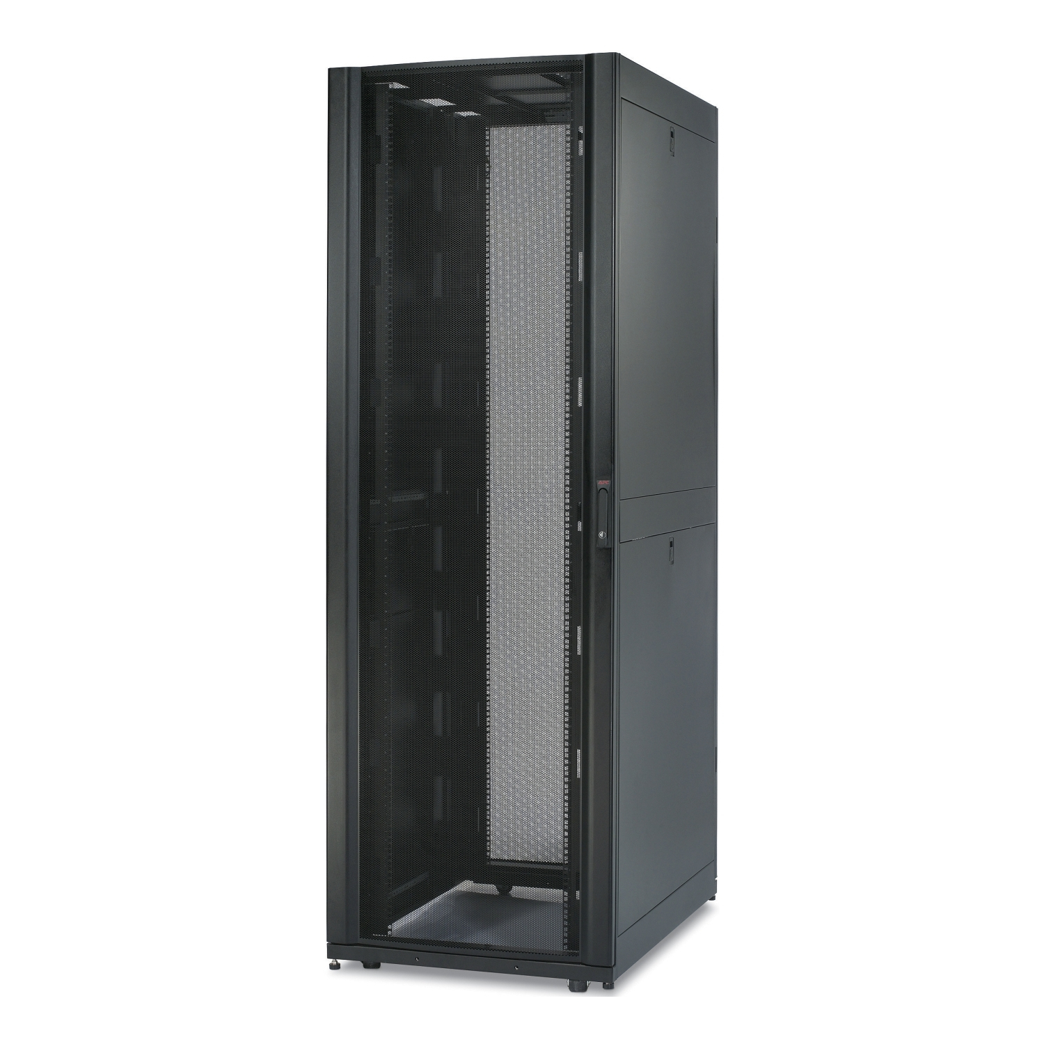 Serverrack, Daten-Schrank, Netzwerk-Schrank, Metallrahmen, Schwarz