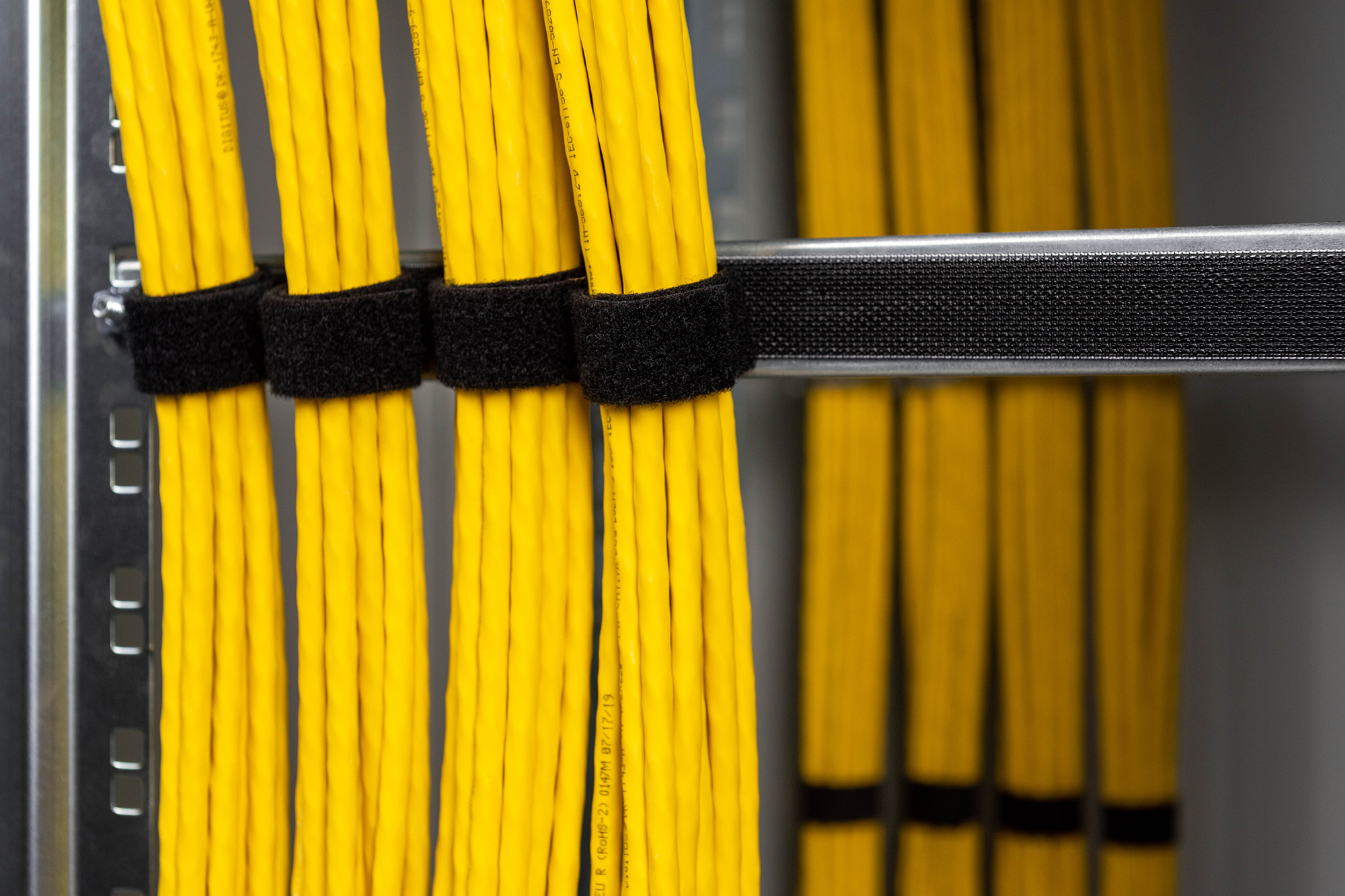 Kabel, Netzwerk, Gelb, Kabelbündel, Serverrack