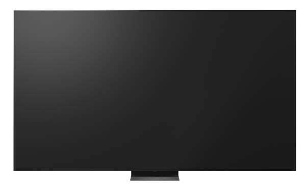 fernseher, flachbild, schwarz, panel, standfuß