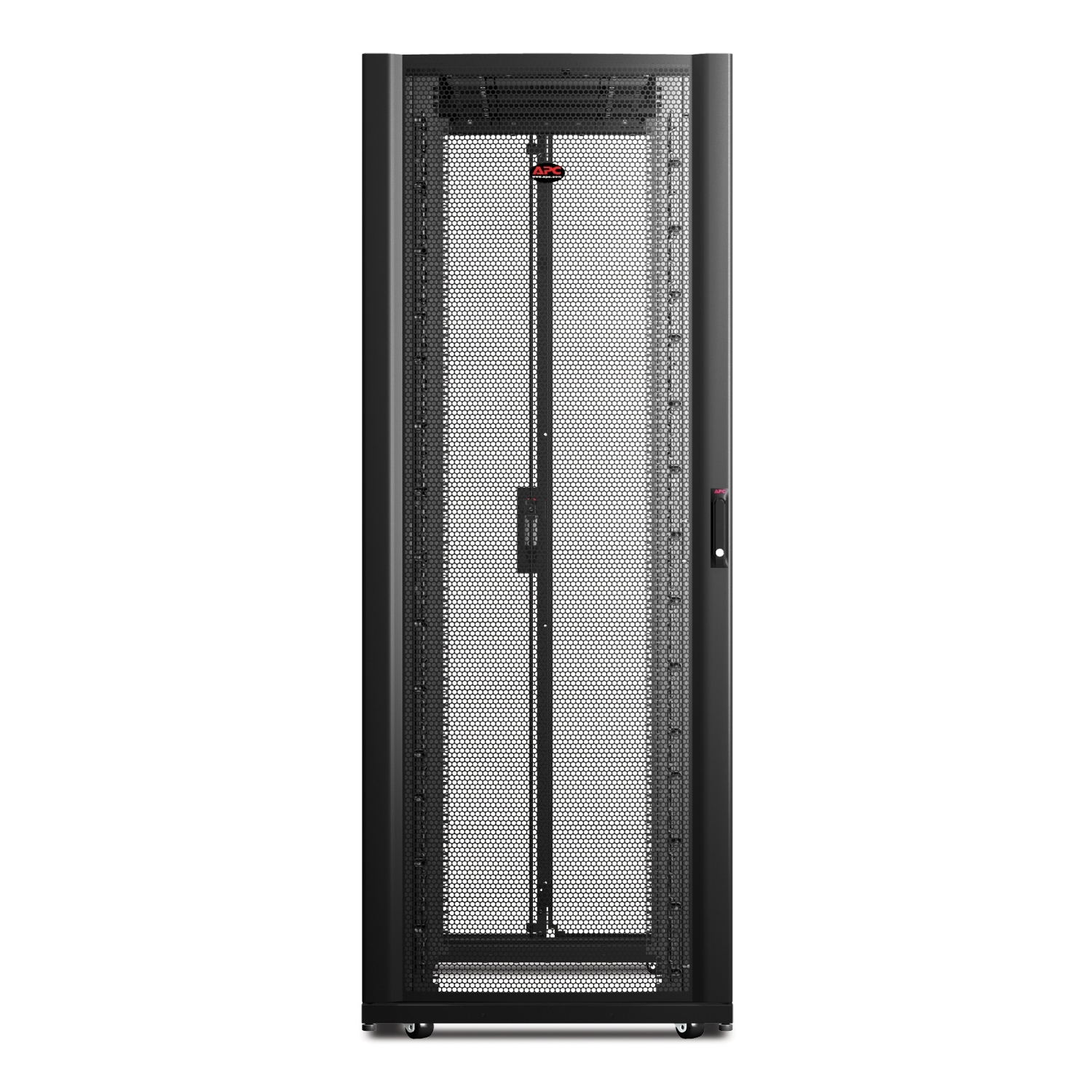 server rack, Schrank, Netzwerkgehäuse, Mesh-Tür, schwarz