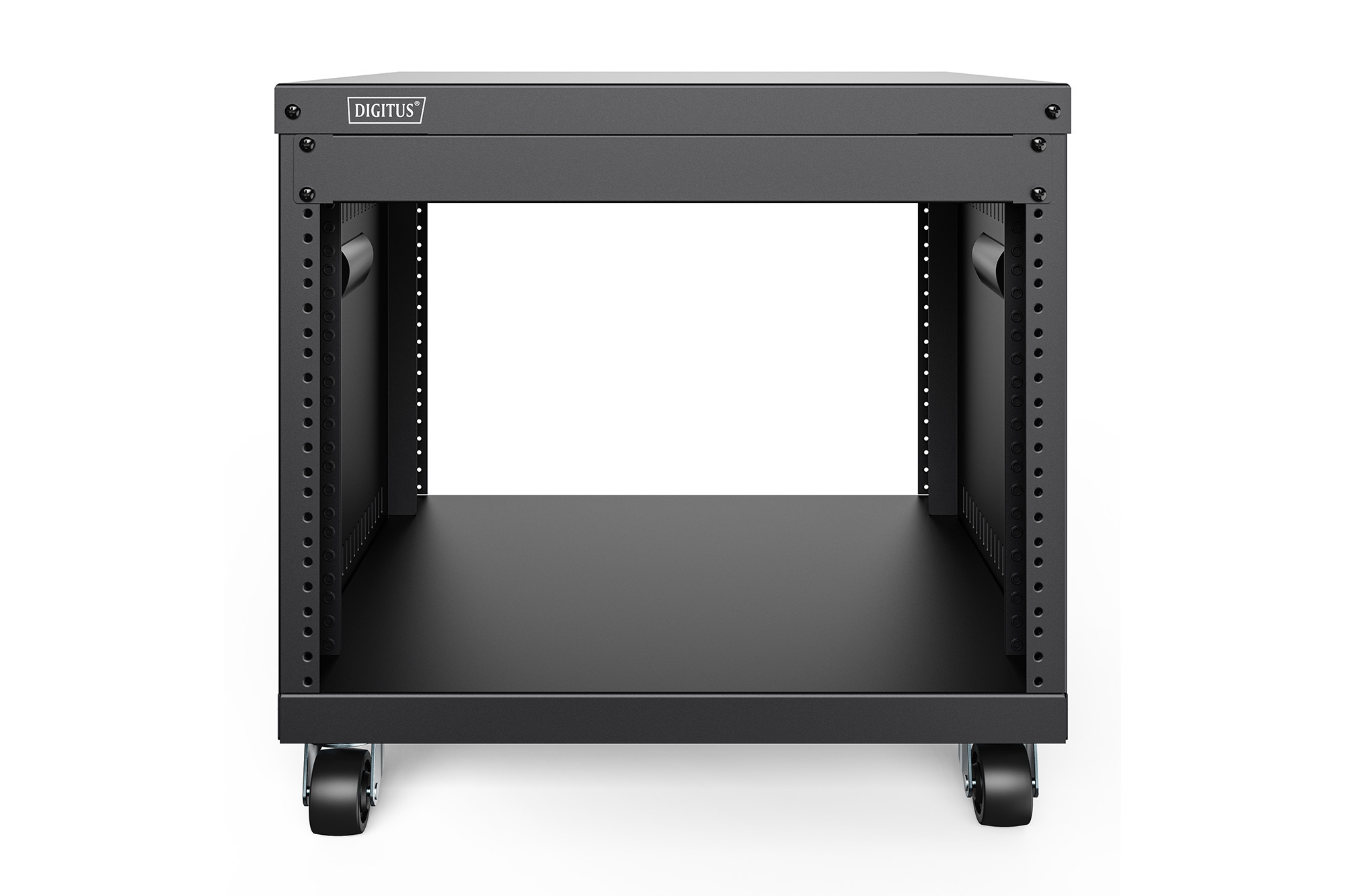 DIGITUS DN-48000 Universal 19-Zoll Equipment Rack mit Rollen, 8HE Moebel, Tabelle, Schublade, Hardware, Computerausrüstung