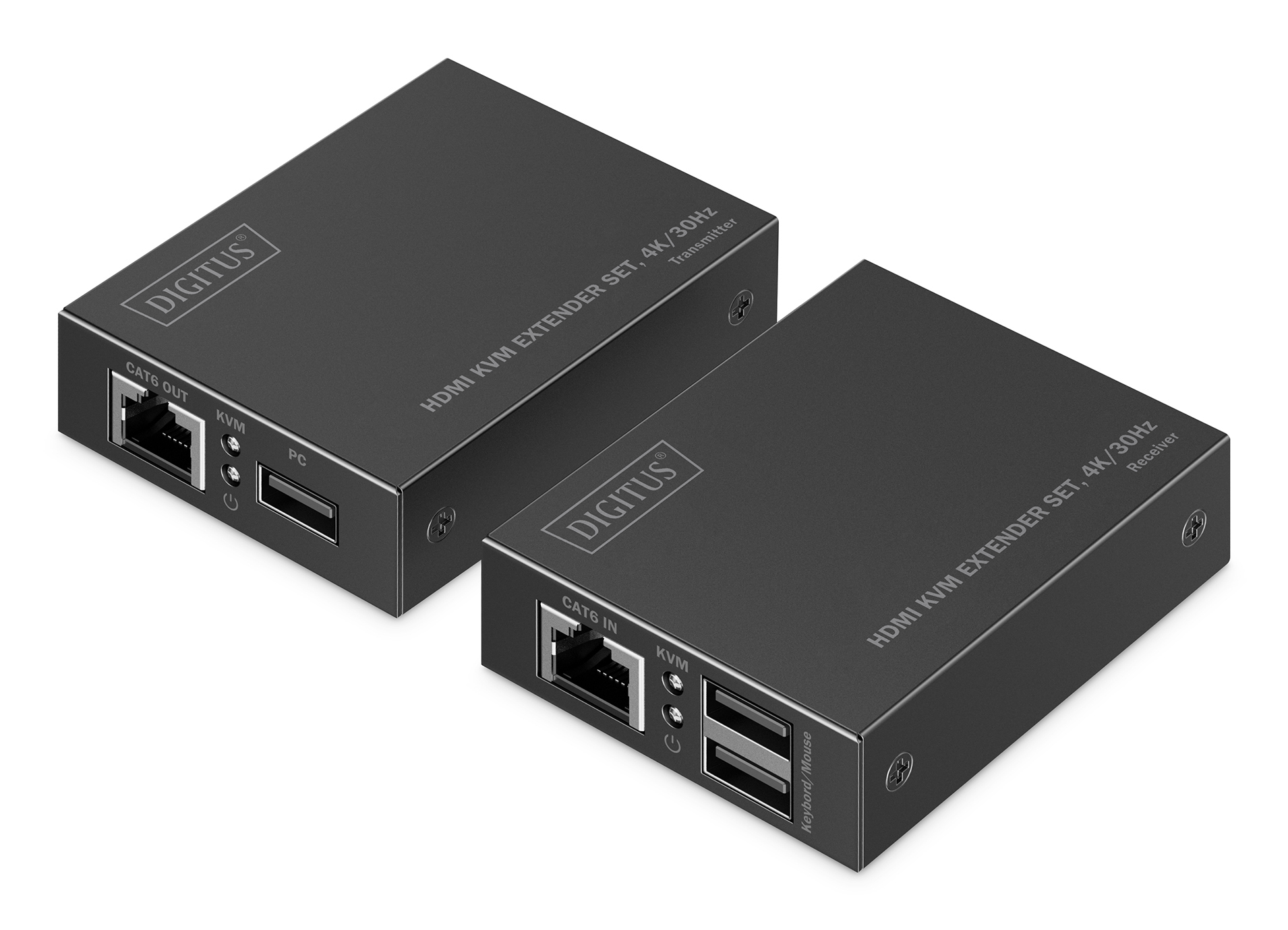 KVM-Extender, 4K/30Hz, HDMI-KVM, Cat6-Ausgang, Empfänger
