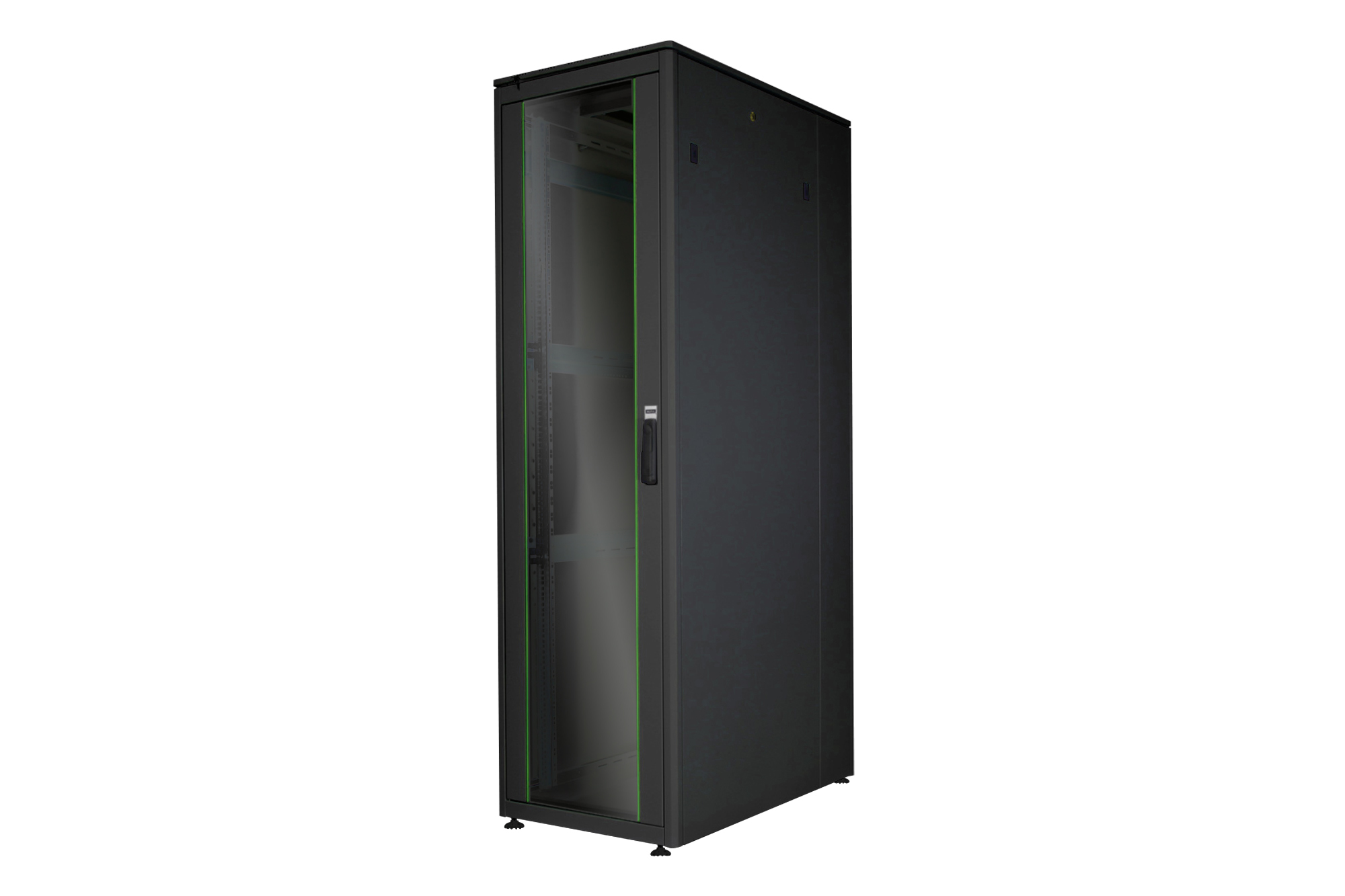 Server-Schrank, Serverrack, Glasfront, Schrank, Netzwerk-Schrank