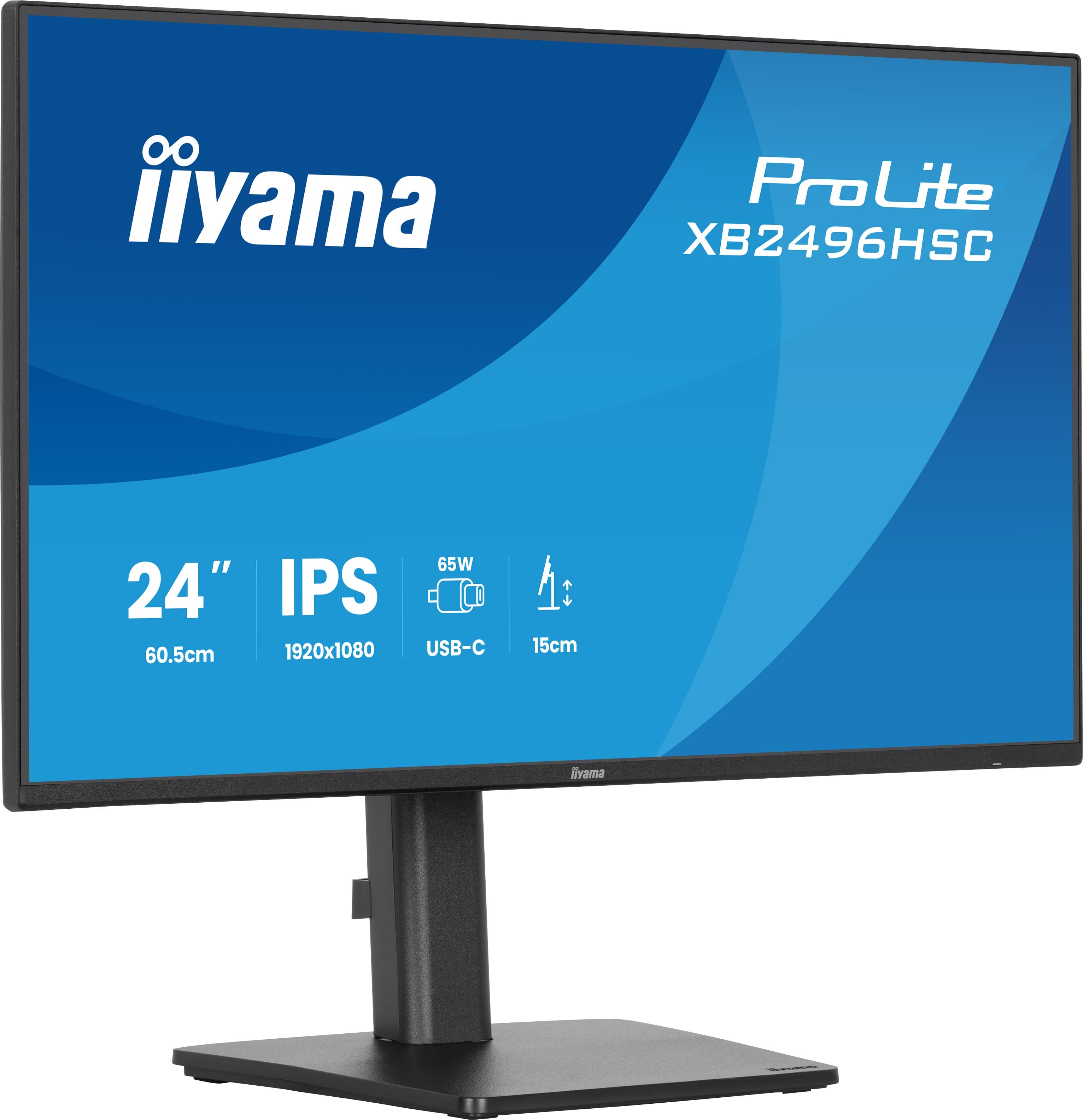 monitor, 24 Zoll, IPS, USB-C, Stand