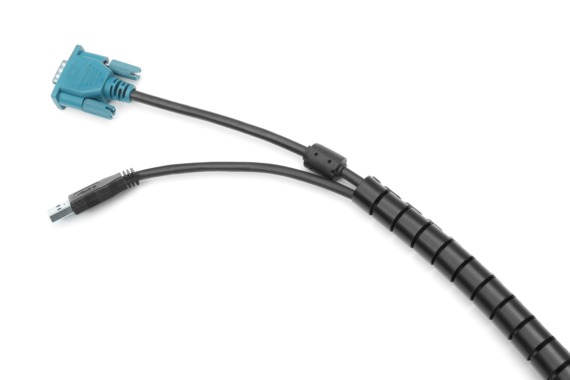 DIGITUS DA-90508 Flexibler Kabelspiralschlauch mit Einzugshilfe, 5 m
