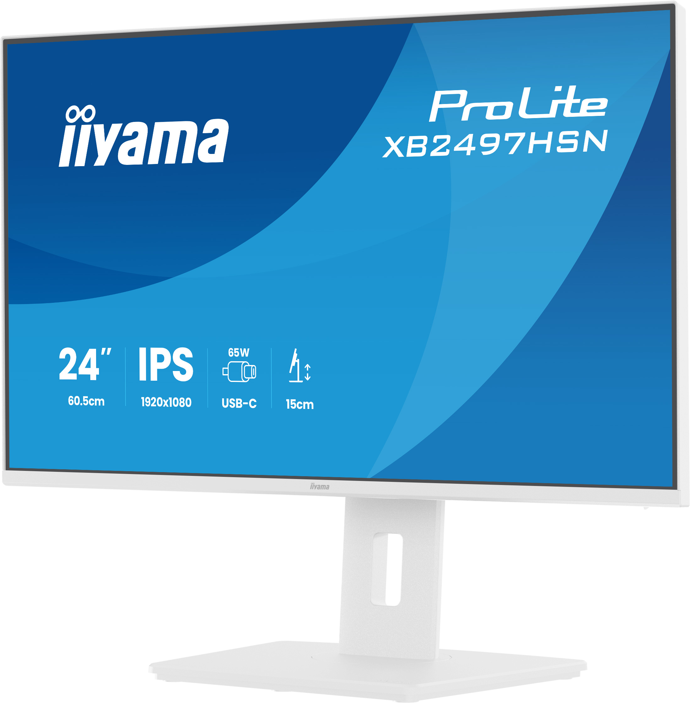 Monitor, 24 Zoll, IPS, USB-C, Höhenverstellbar