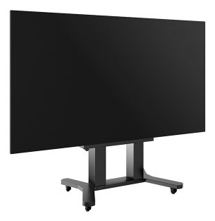 Digitales Display, schwarzer Bildschirm, Standfuß, rollbarer Standfuß