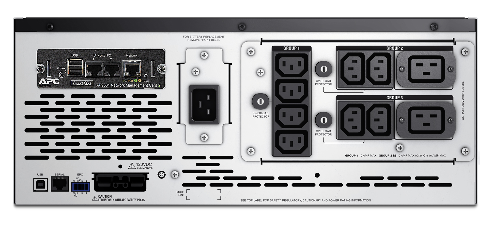 APC SMX3000HVNC - Smart-UPS X 3000VA Short Depth Tower/Rack Convertible LCD 200-240V mit Network Card
