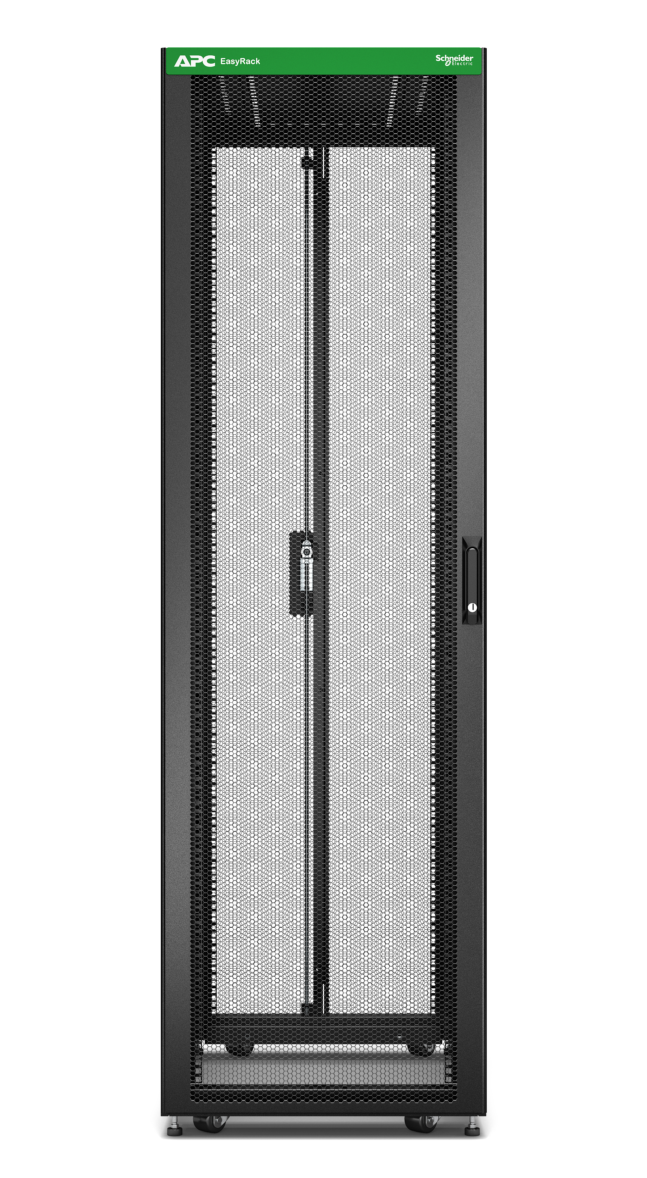 APC ER6220 - Easy Rack 600mm/42U/1200mm , mit Roof, castors, feet and 4 Brackets, No Side panels, black