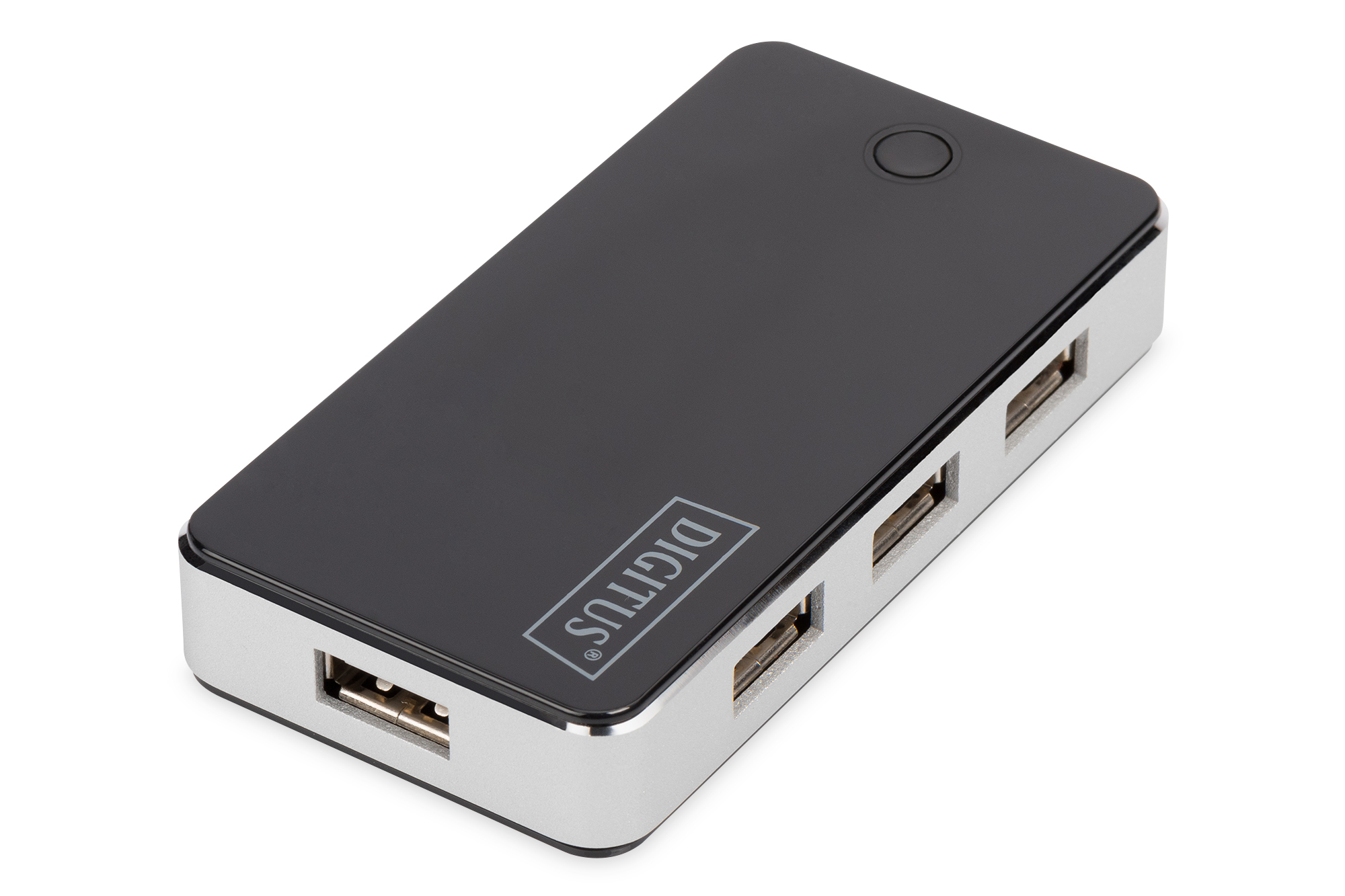 USB-Hub, Multifunktionshub, USB 3.0, Aluminium, Schwarz