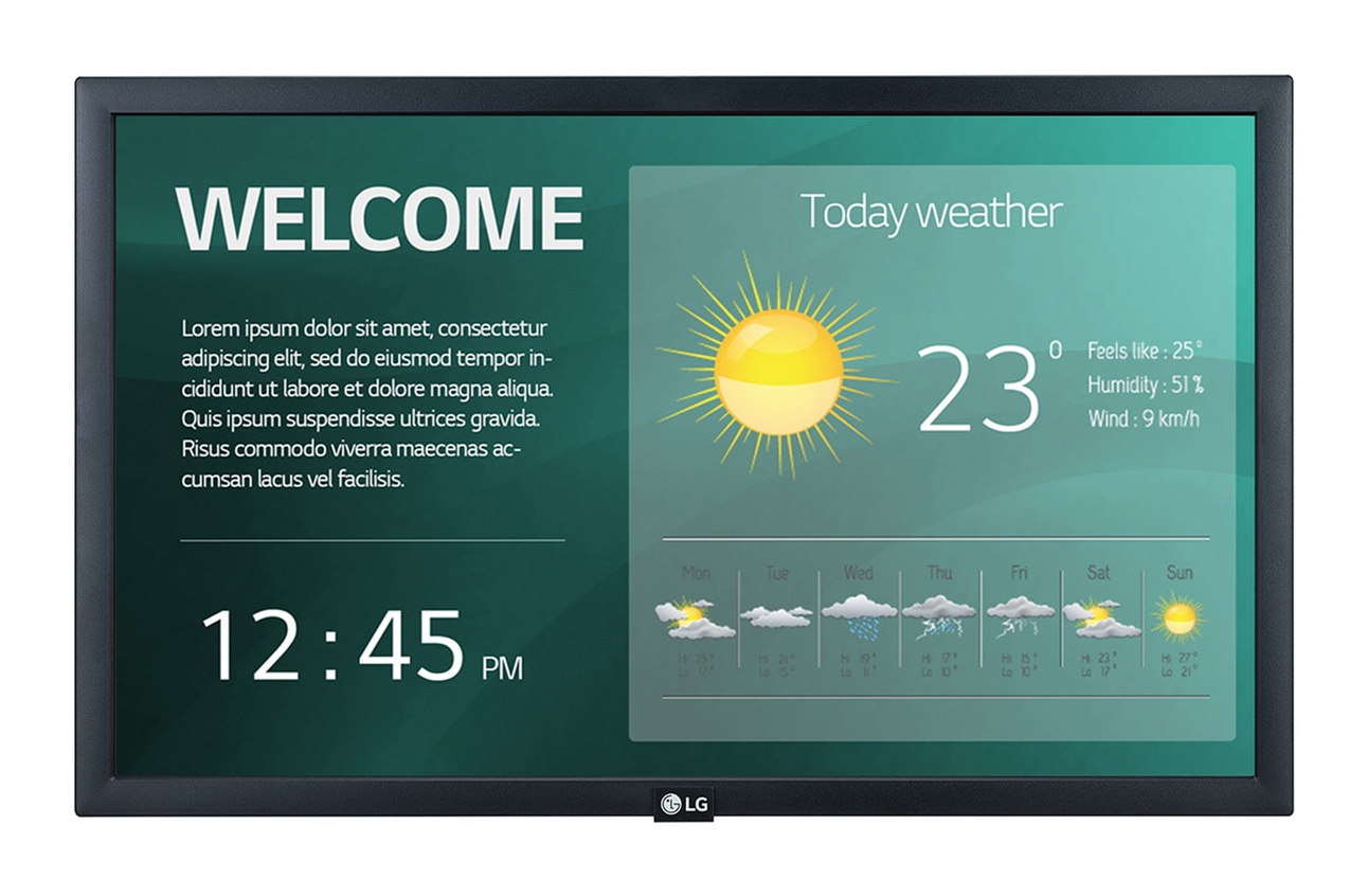 LG 22SM3G-B Computerausrüstung, Überwachen, Bildschirm, Werbung