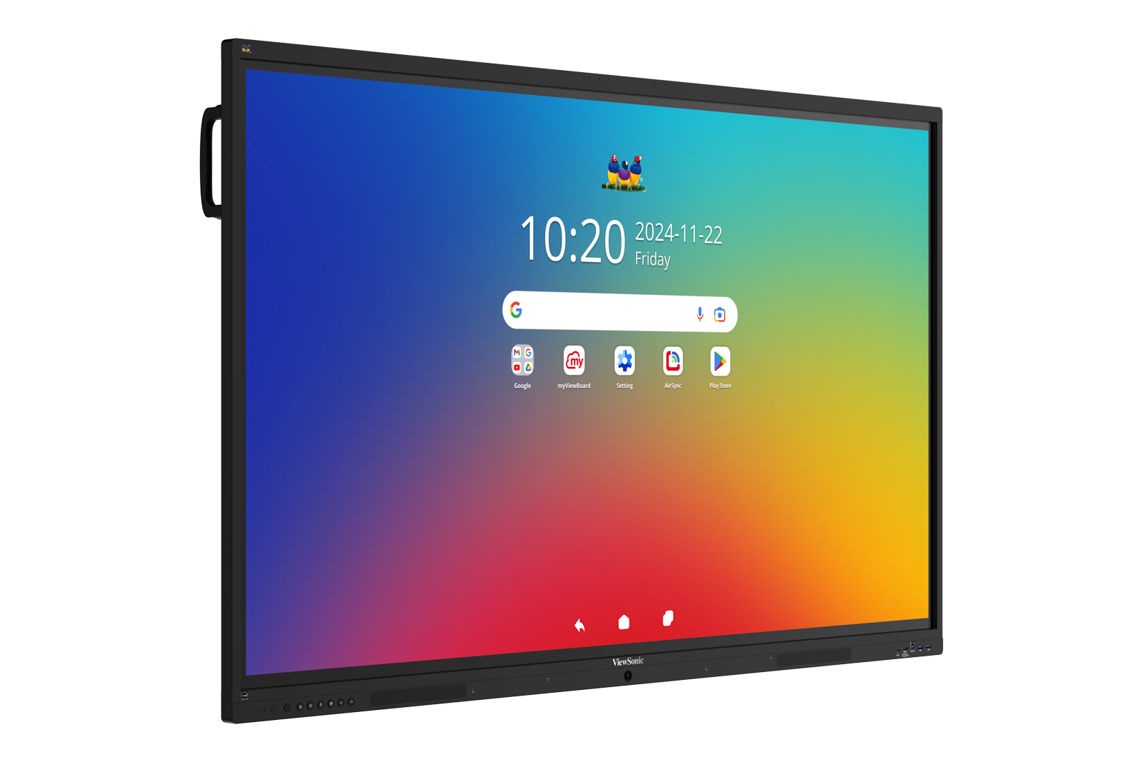 Interaktives Display, LED Monitor, Touchscreen, Wandmontierbar, Schwarzer Rahmen