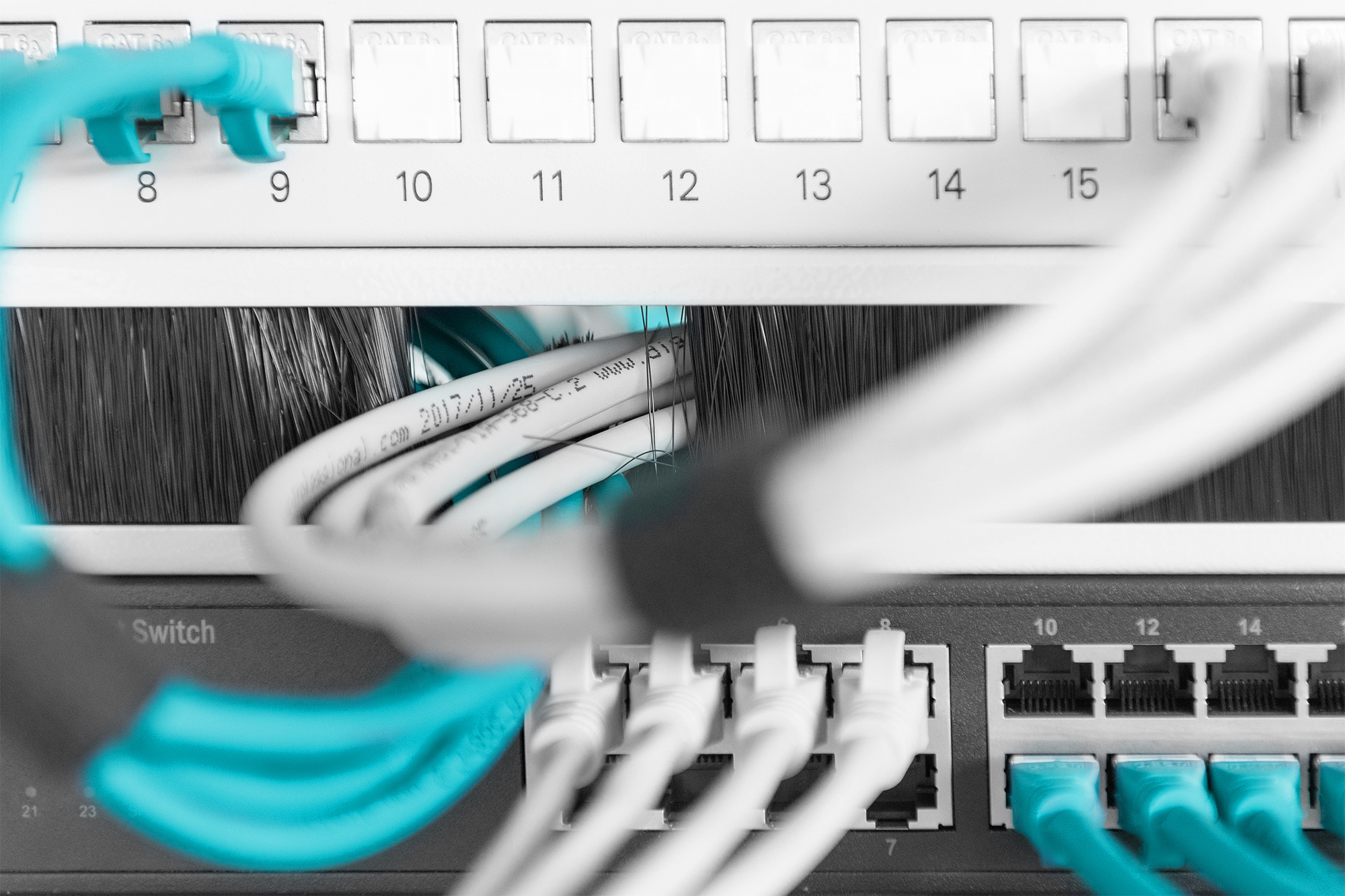 Switch, Netzwerk, Ethernet, Kabel, Schrank