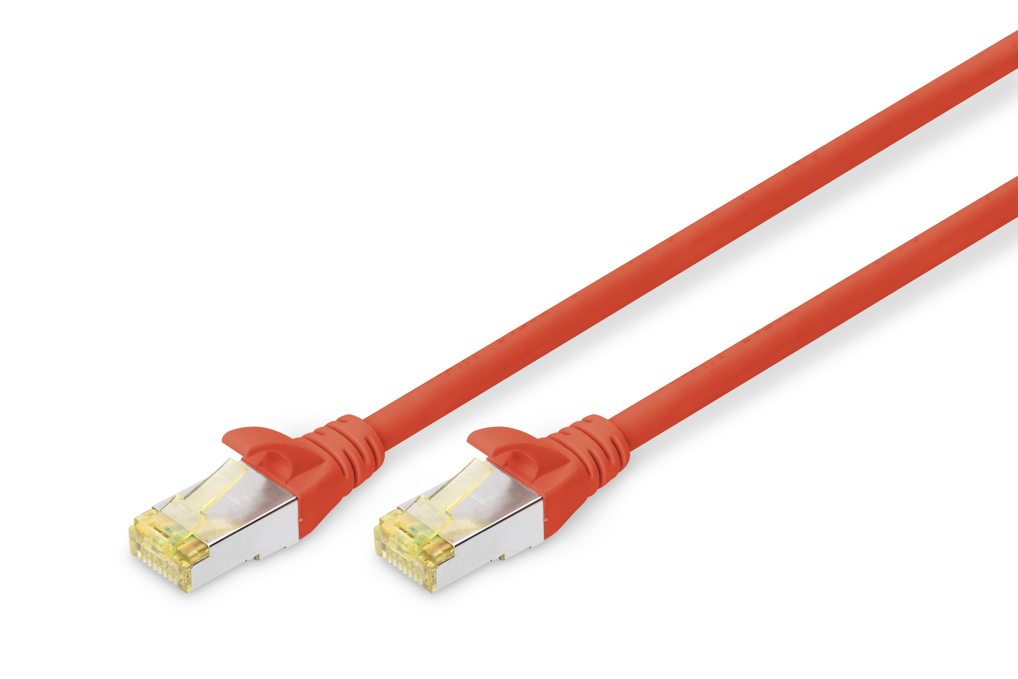DIGITUS Patchkabel CAT 6A S-FTP, Länge 0,25 m, Farbe Rot