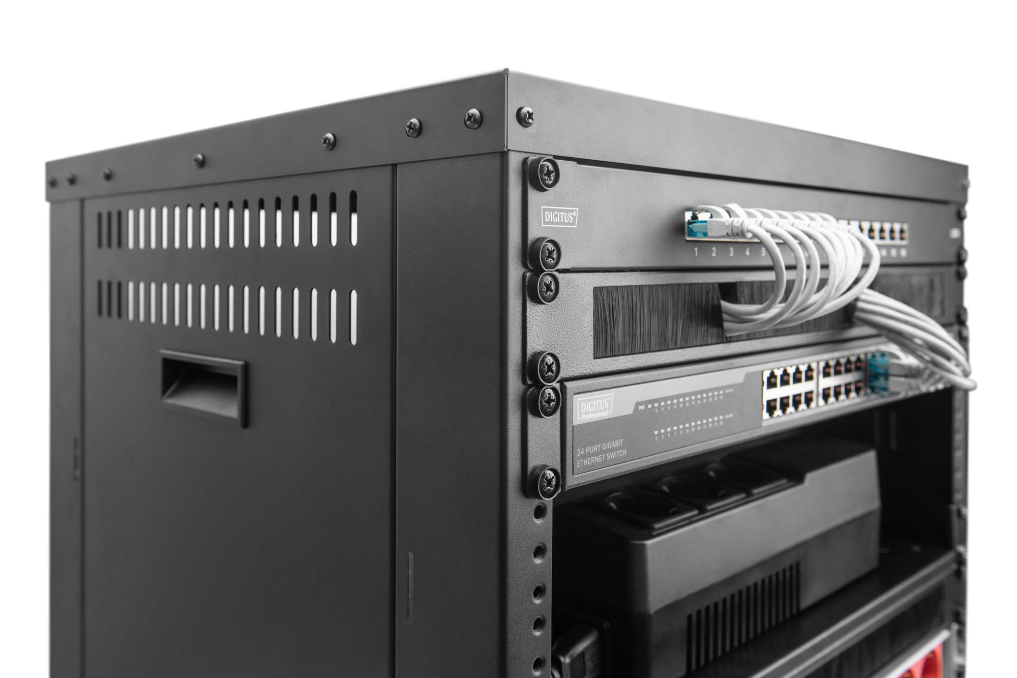 DIGITUS DN-48000 Universal 19-Zoll Equipment Rack mit Rollen, 8HE