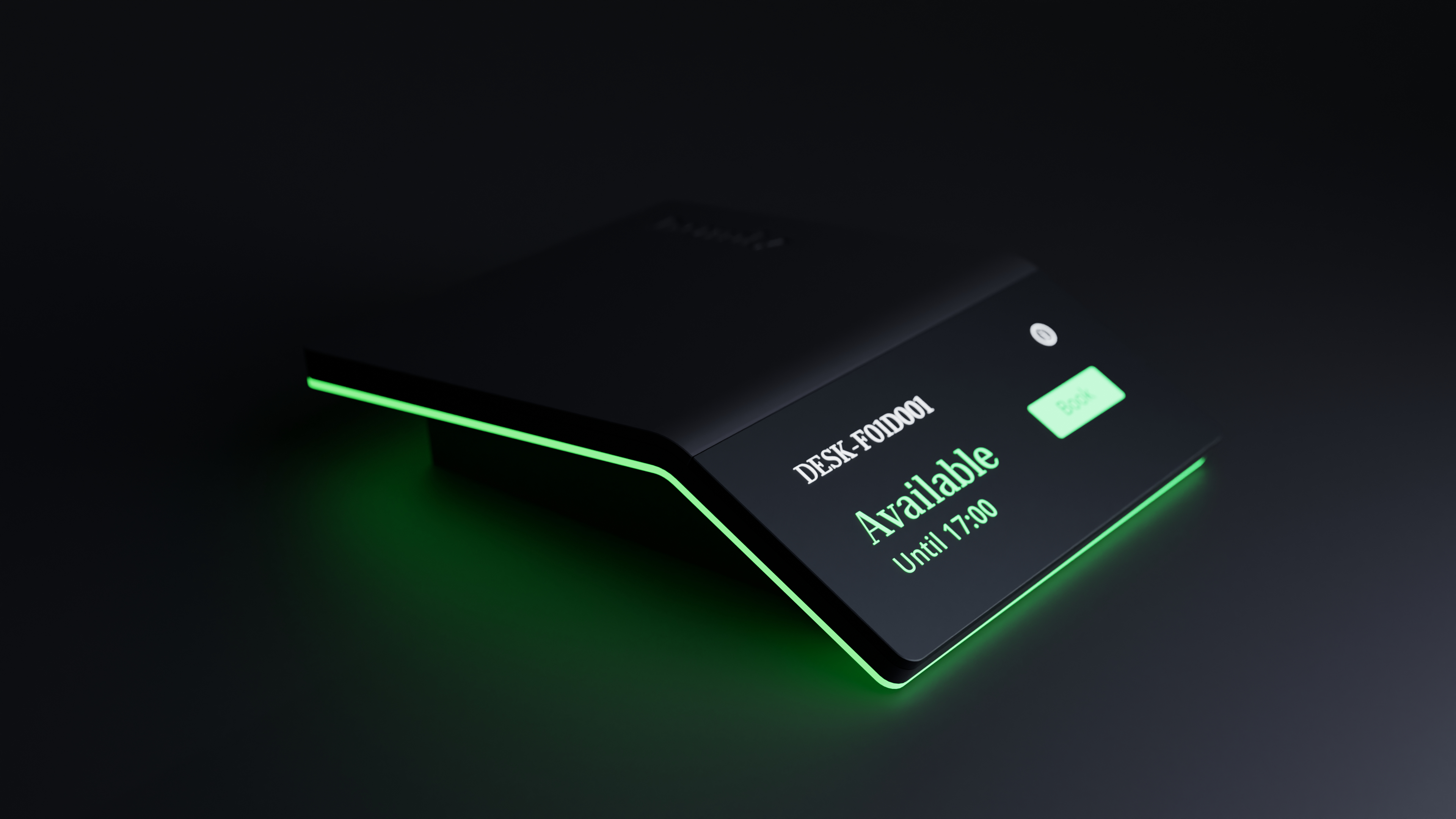 Schreibtischlampe, LED-Anzeige, leuchtender Rand, schwarzes Gerät, digitale Anzeige