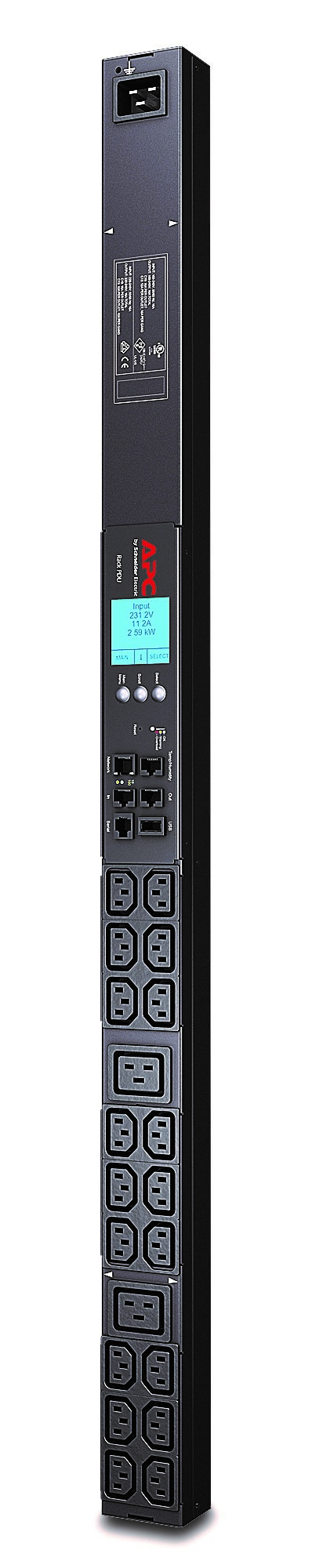 APC AP8858 - Rack PDU 2G, Metered, ZeroU,16A, 100-240V, (18) C13 & (2) C19 APC AP8858 - Rack PDU 2G, Metered, ZeroU,16A, 100-240V, (18) C13 & (2) C19