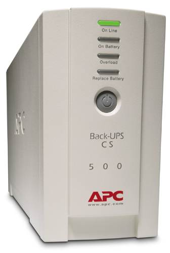 USV-Anlage, APC Back-UPS, 500 VA, Beiges Gehäuse, Statusanzeigen