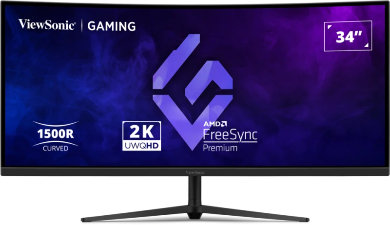27_34_ Monitor, 34 inch, gaming monitor, curved_1500R, 2K_UWQHD, amd_freesync_premium, black_stand, ultrawide?, display_screenshot