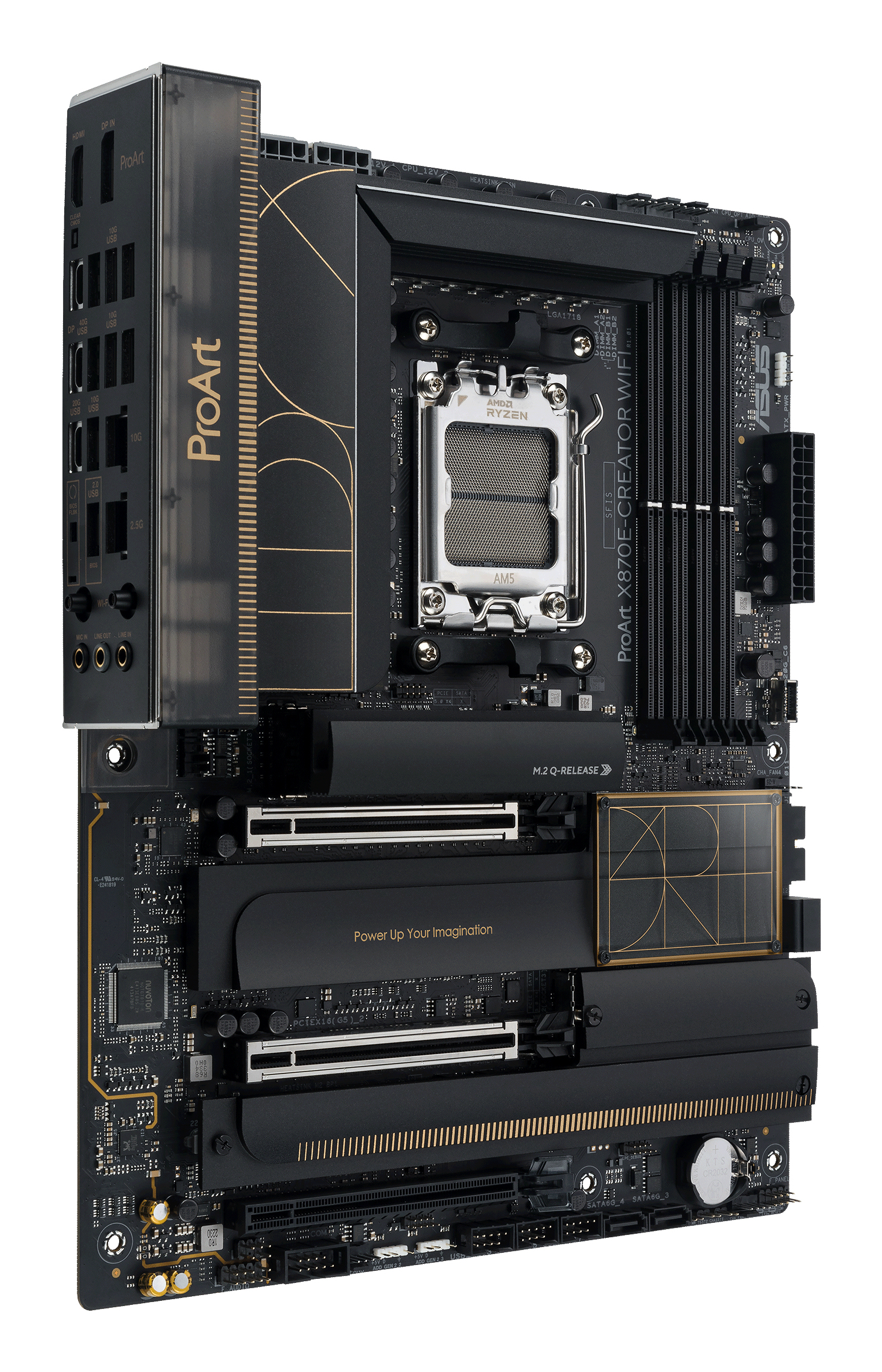 Mainboard, AM5-Sockel, AMD Ryzen, schwarz, WLAN