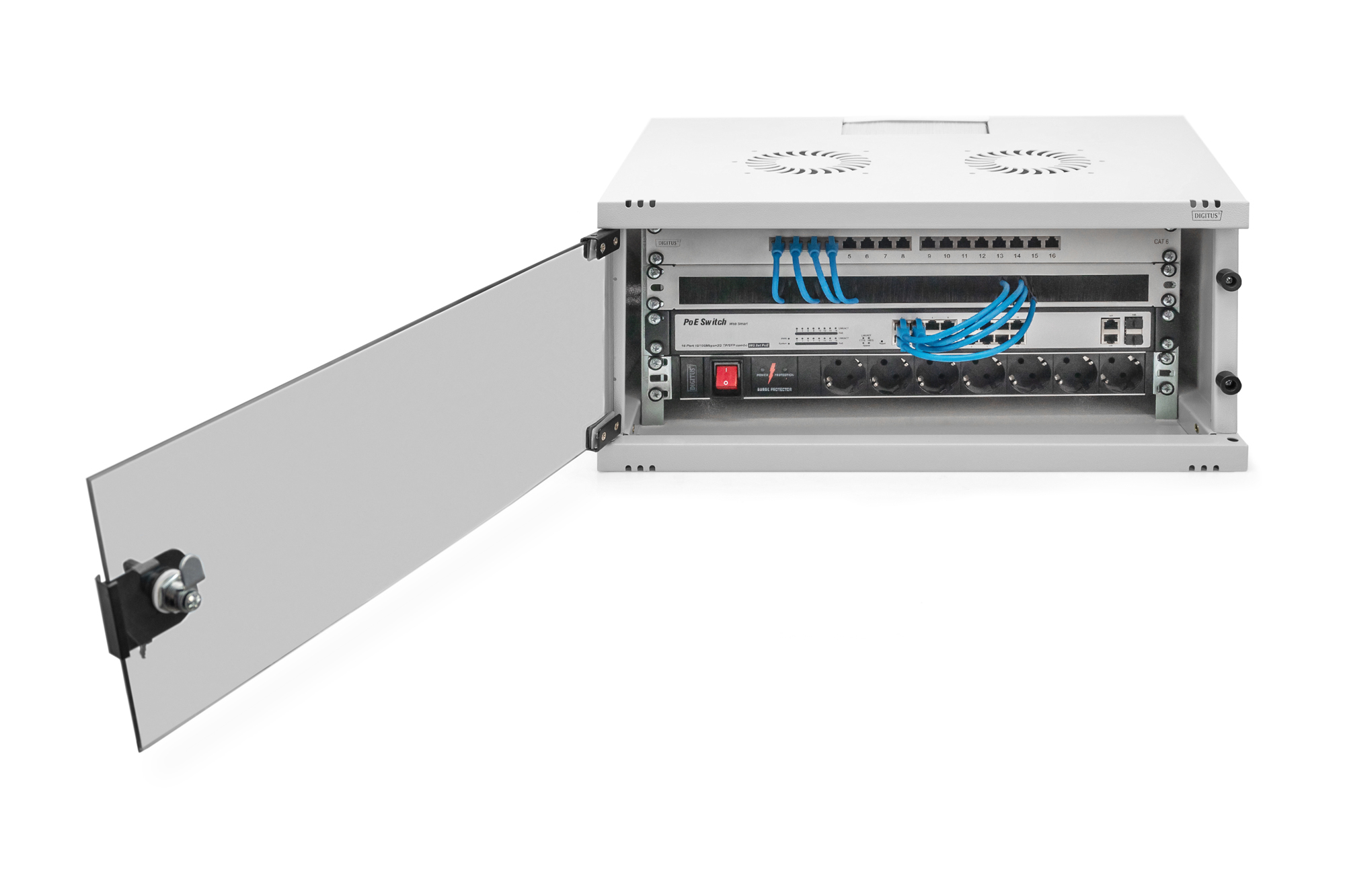rack, Switch, PoE, Netzwerk, Gehäuse