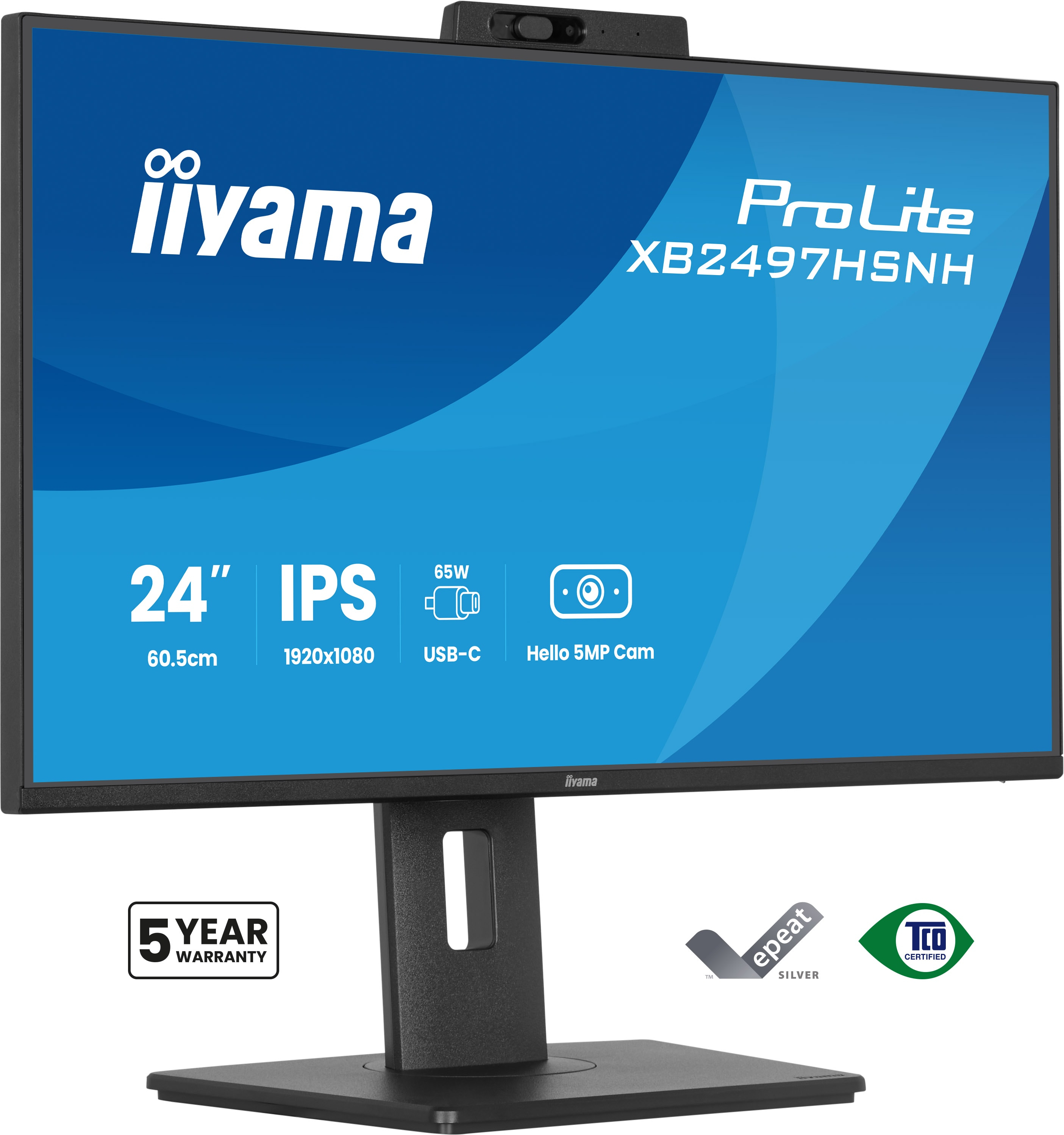 Monitor, 24 Zoll, IPS, USB-C, Kamera?