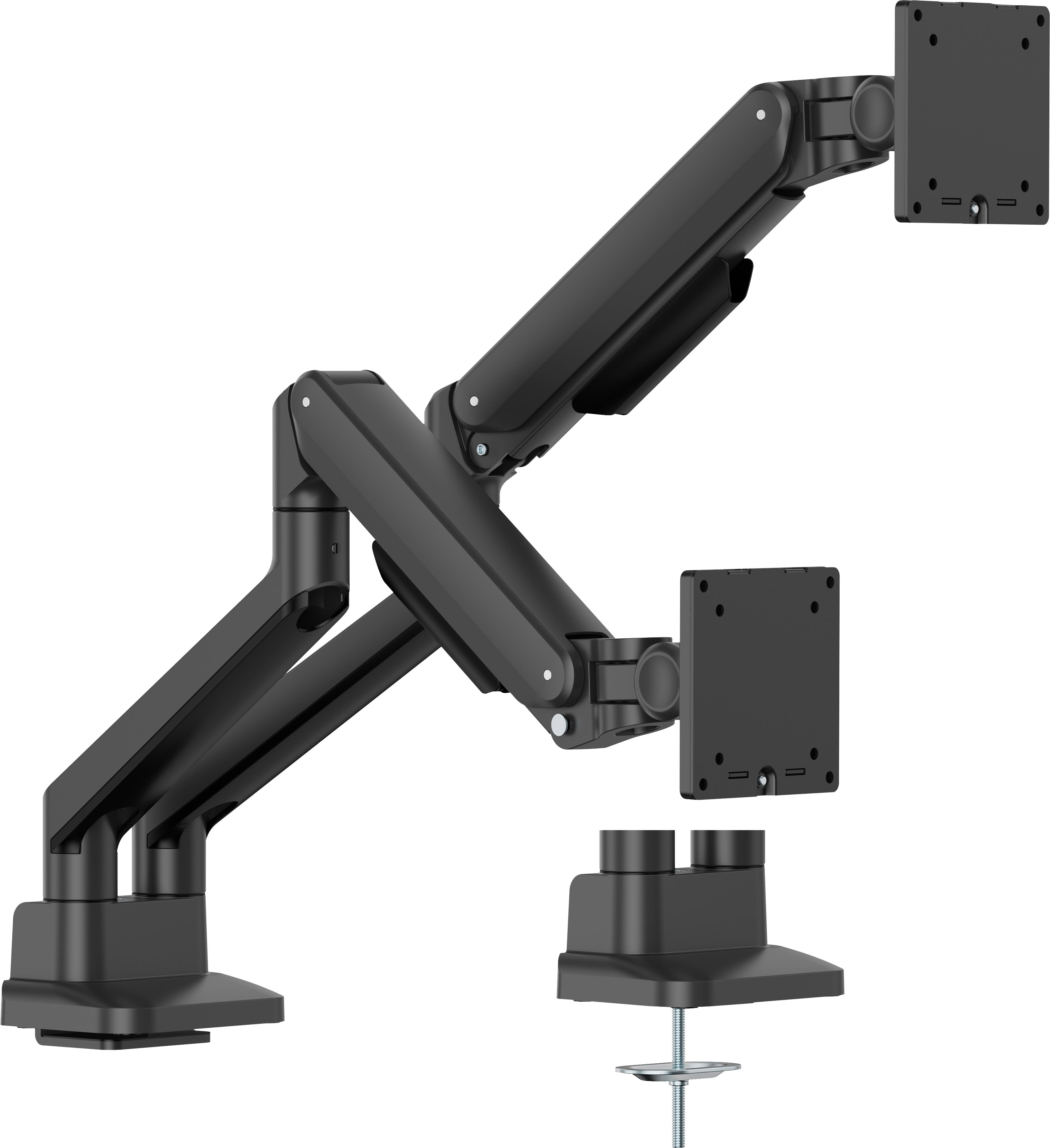 monitorarm, duales monitor, armlführung, desktophalter, metall
