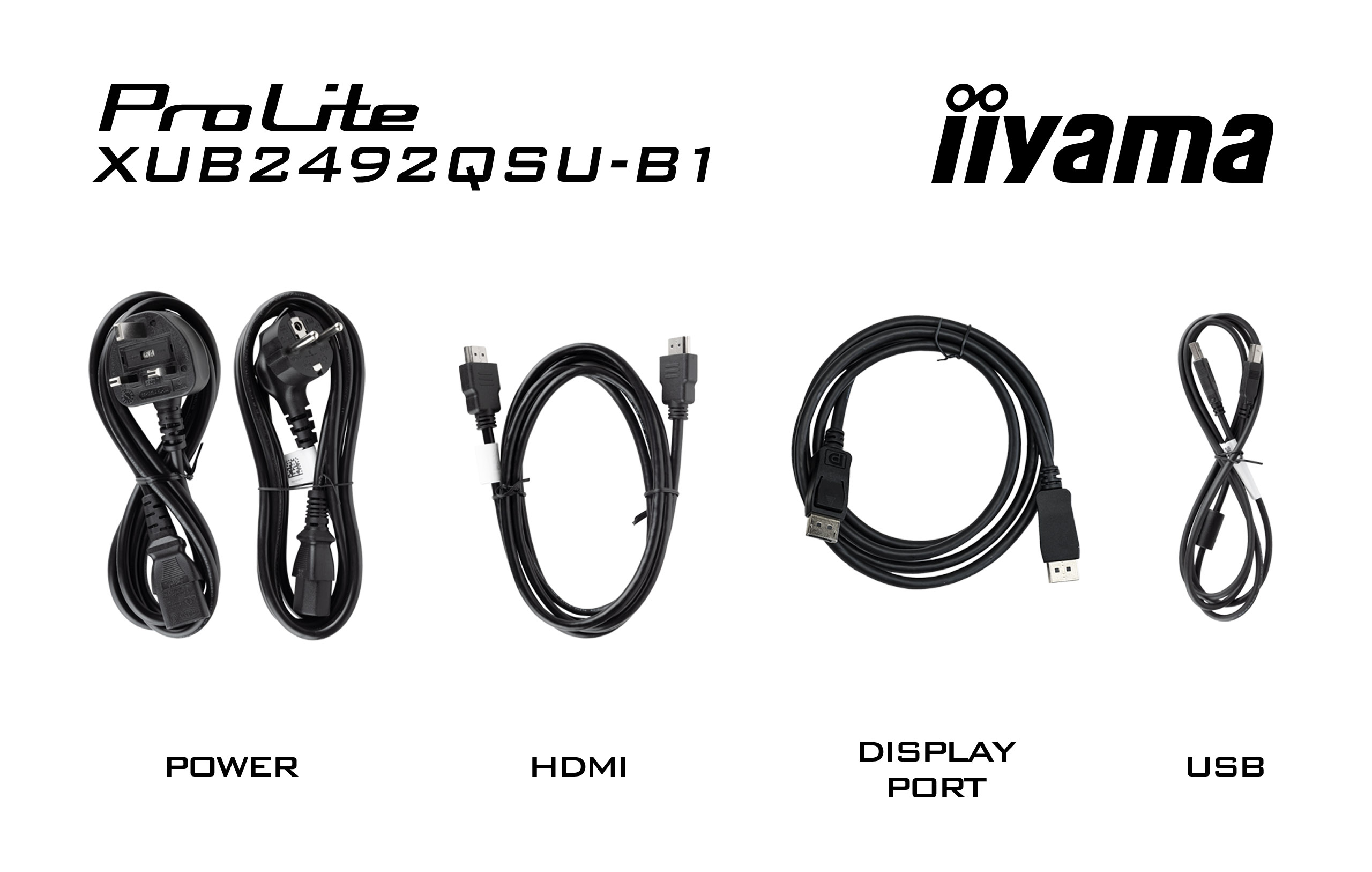 IIYAMA Monitor XUB2492QSU-B1 Adapter, Elektronik, Kopfhörer