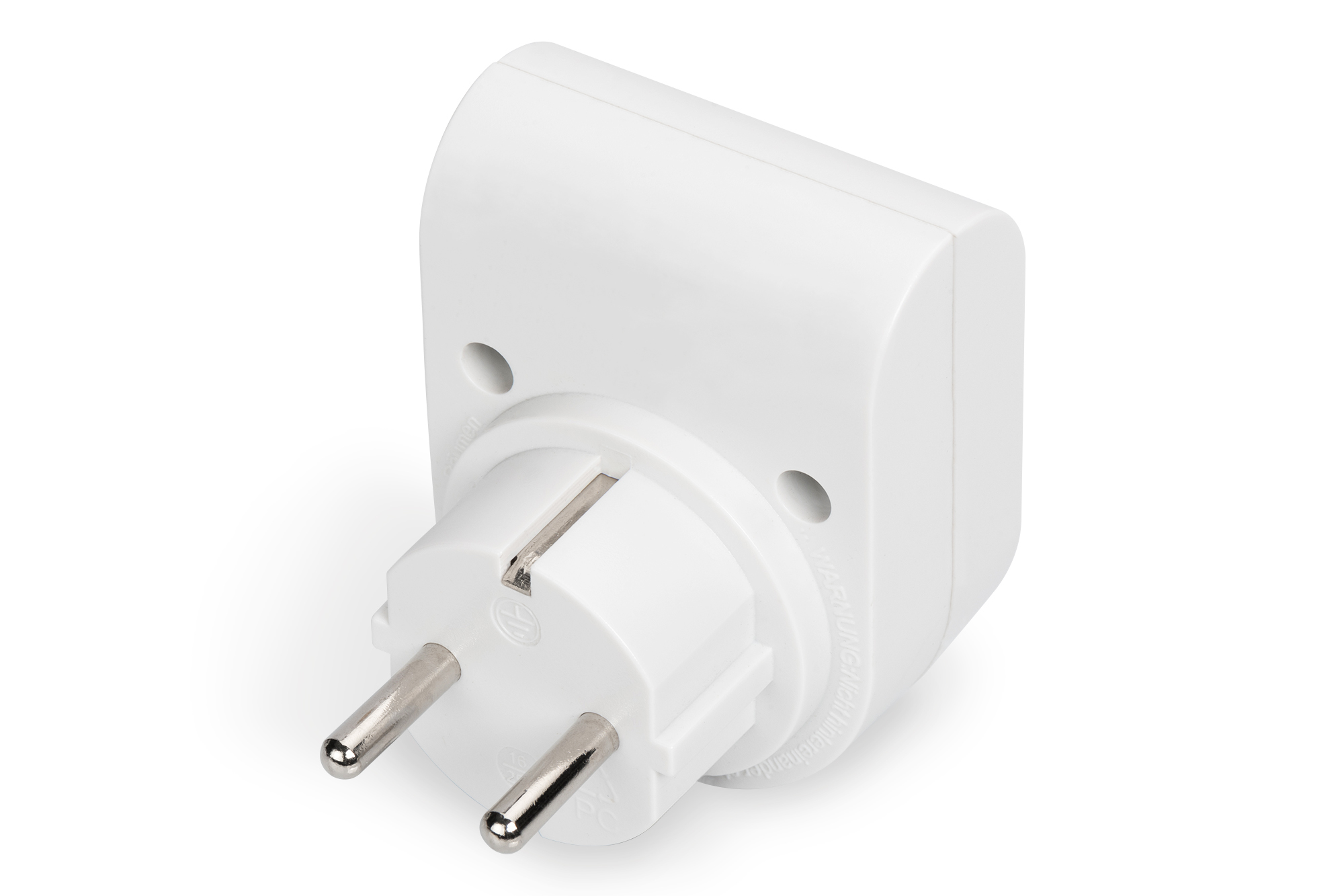 Steckdaten, EU-Stecker, Adapter, Weiß, Zweipoliger Stecker