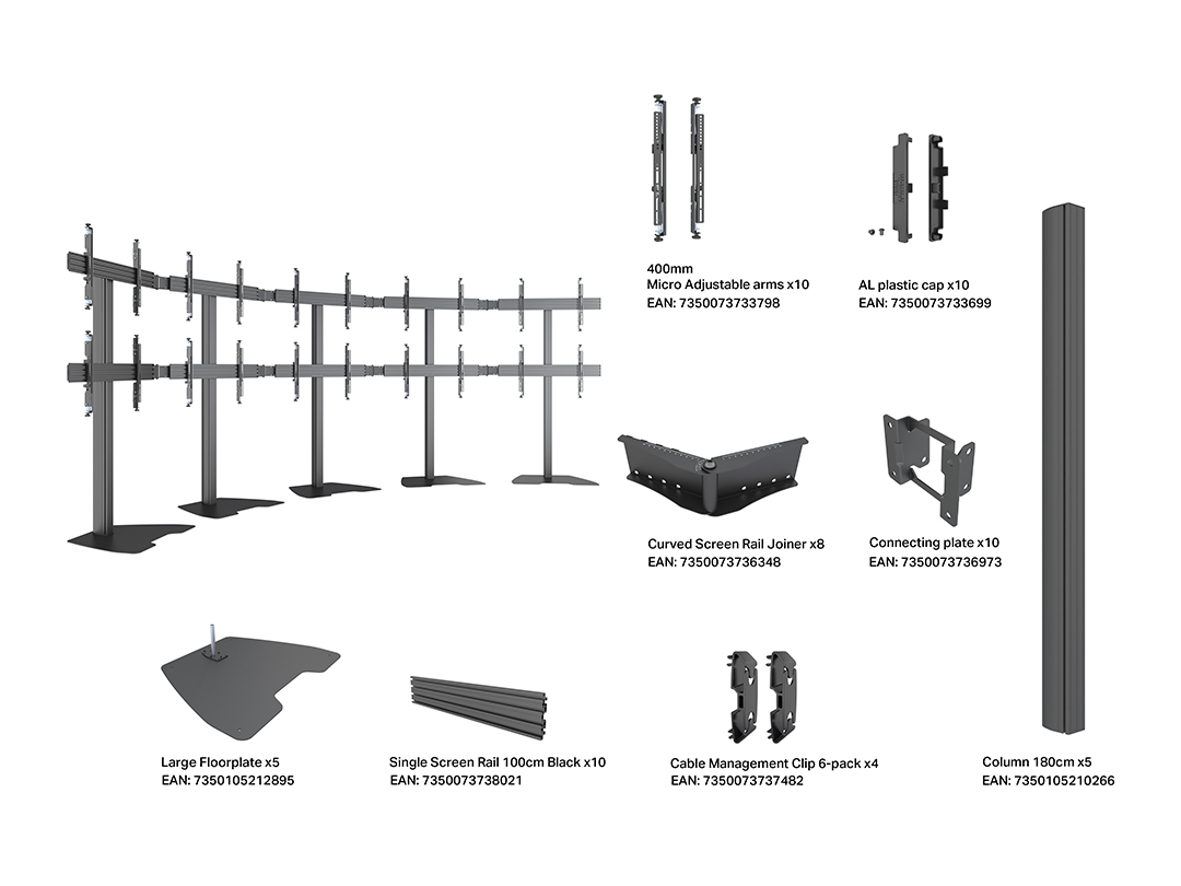 HAGOR Wandhalterung BL Tilt 400 schwarz  neigbar HAGOR Wandhalterung BL Tilt 400 schwarz  neigbar