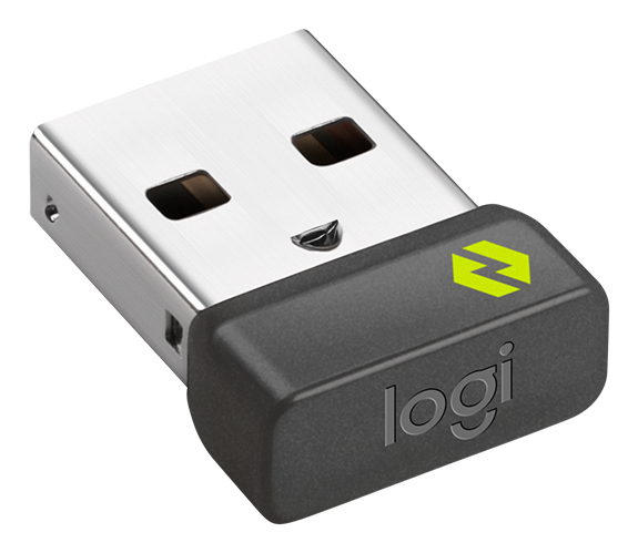 USB Adapter, USB Dongle, silver connector, black cap, Logi product