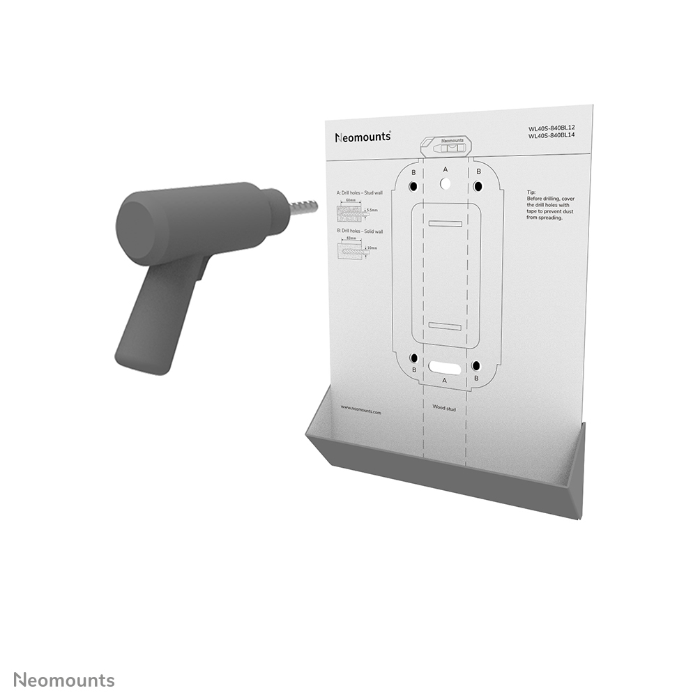 Neomounts Select TV-Wandhalterung - 81,3 cm (32 Zoll) - 139,7 cm (55 Zoll) - 100 x 100 mm - 200 x 200 mm - -2 - 12 Grad  - Schwarz