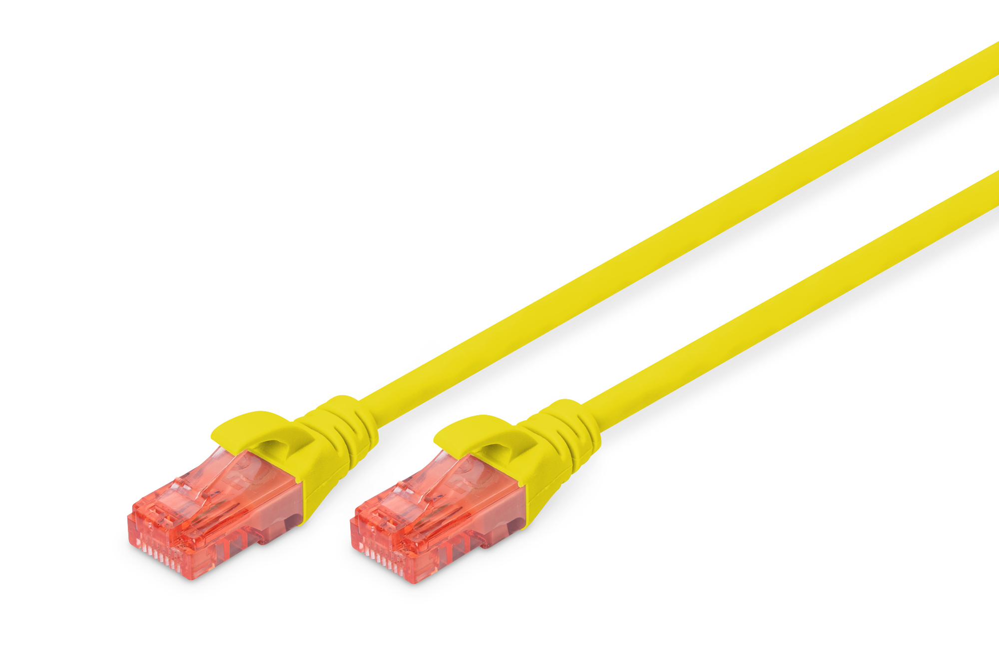 DIGITUS Patchkabel CAT 6, U-UTP, PVC, Länge 1 m, Farbe Gelb