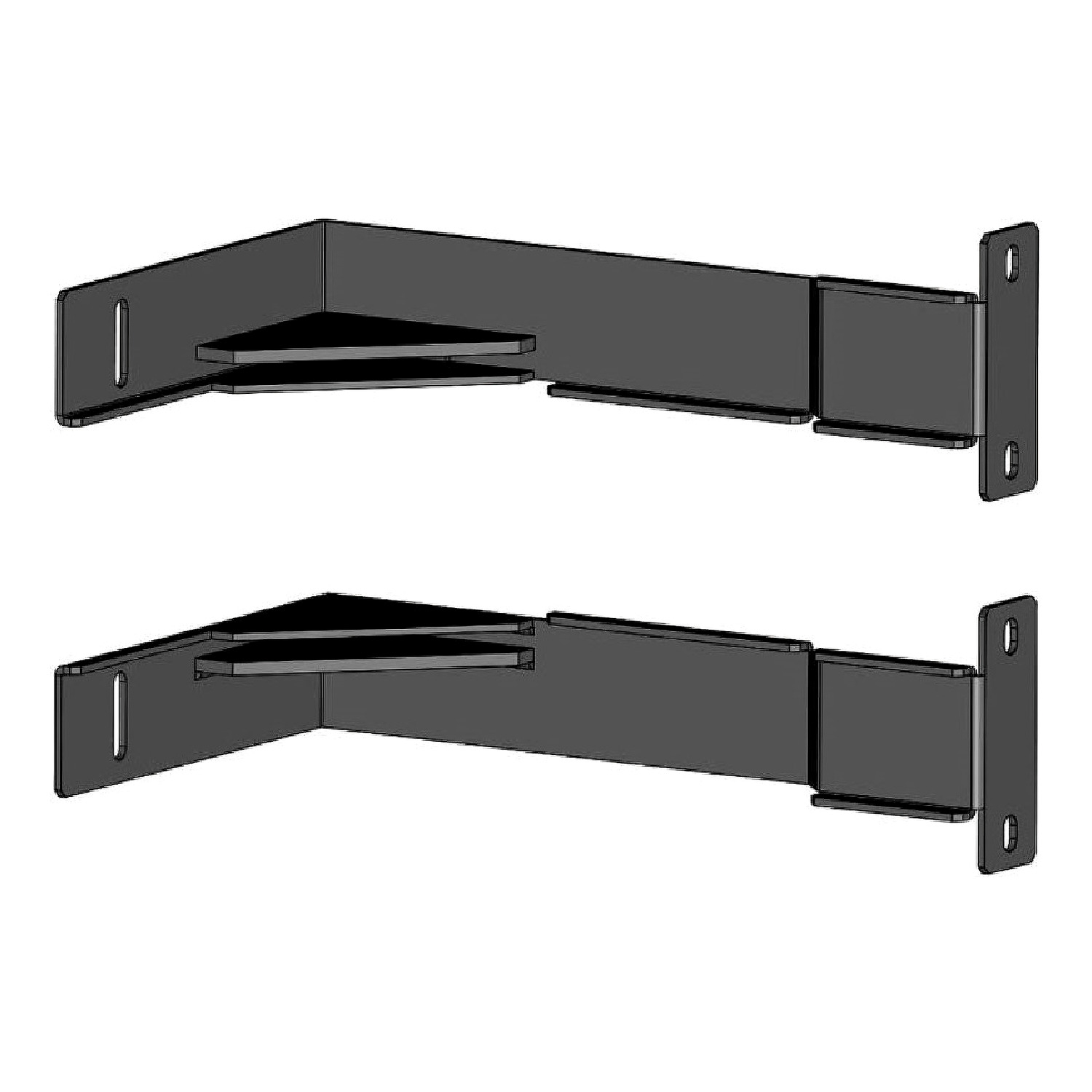 Scharnierarm, Schwarz, Wandmontage, Klappbar, Metall