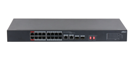 netzwerk-switch, 16-port, rack-mount, gigabit, poe-fähig