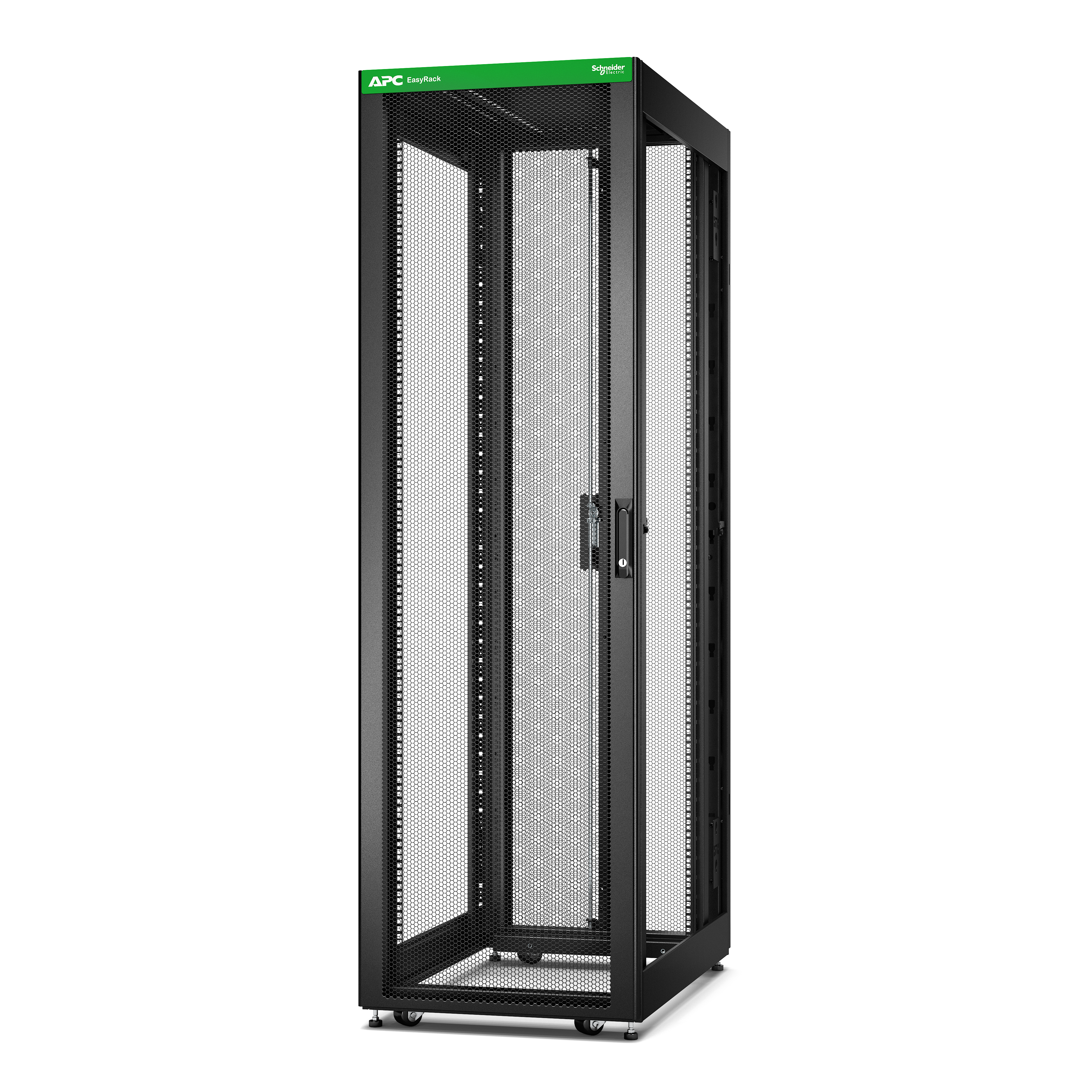 APC ER6200 - Easy Rack 600mm/42U/1000mm , mit Roof, castors, feet and 4 Brackets, No Side panels, black