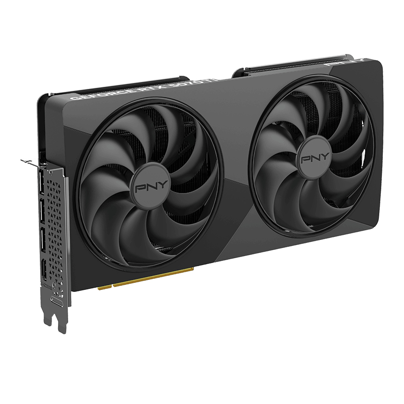 grafikkarte, PNY, dual-fan, PCIe, anschluss