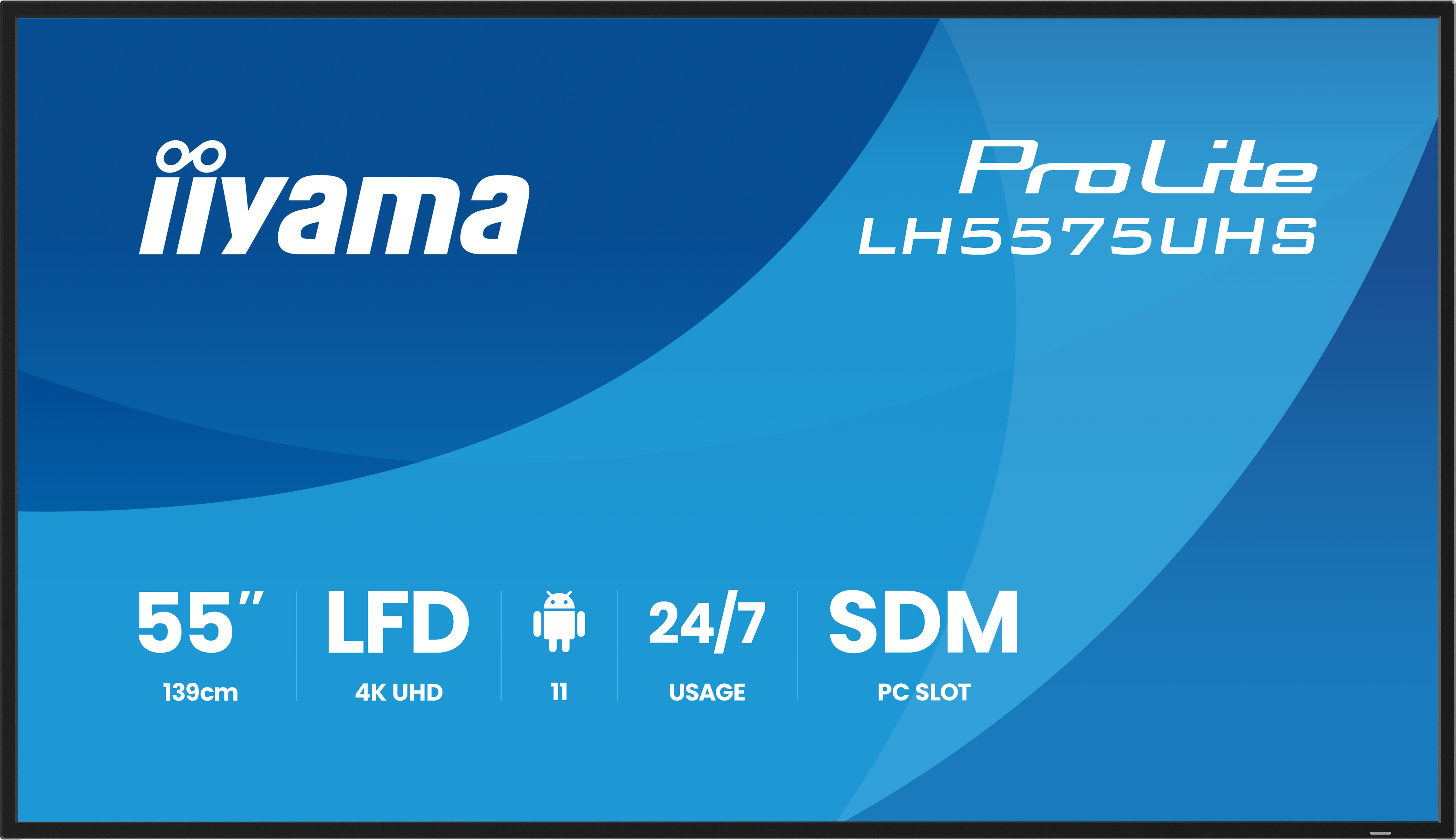 IIYAMA LFD ProLite LH5575UHS-B2AG Bildschirm, Computer-Hardware, Computerausrüstung, Überwachen, FERNSEHER