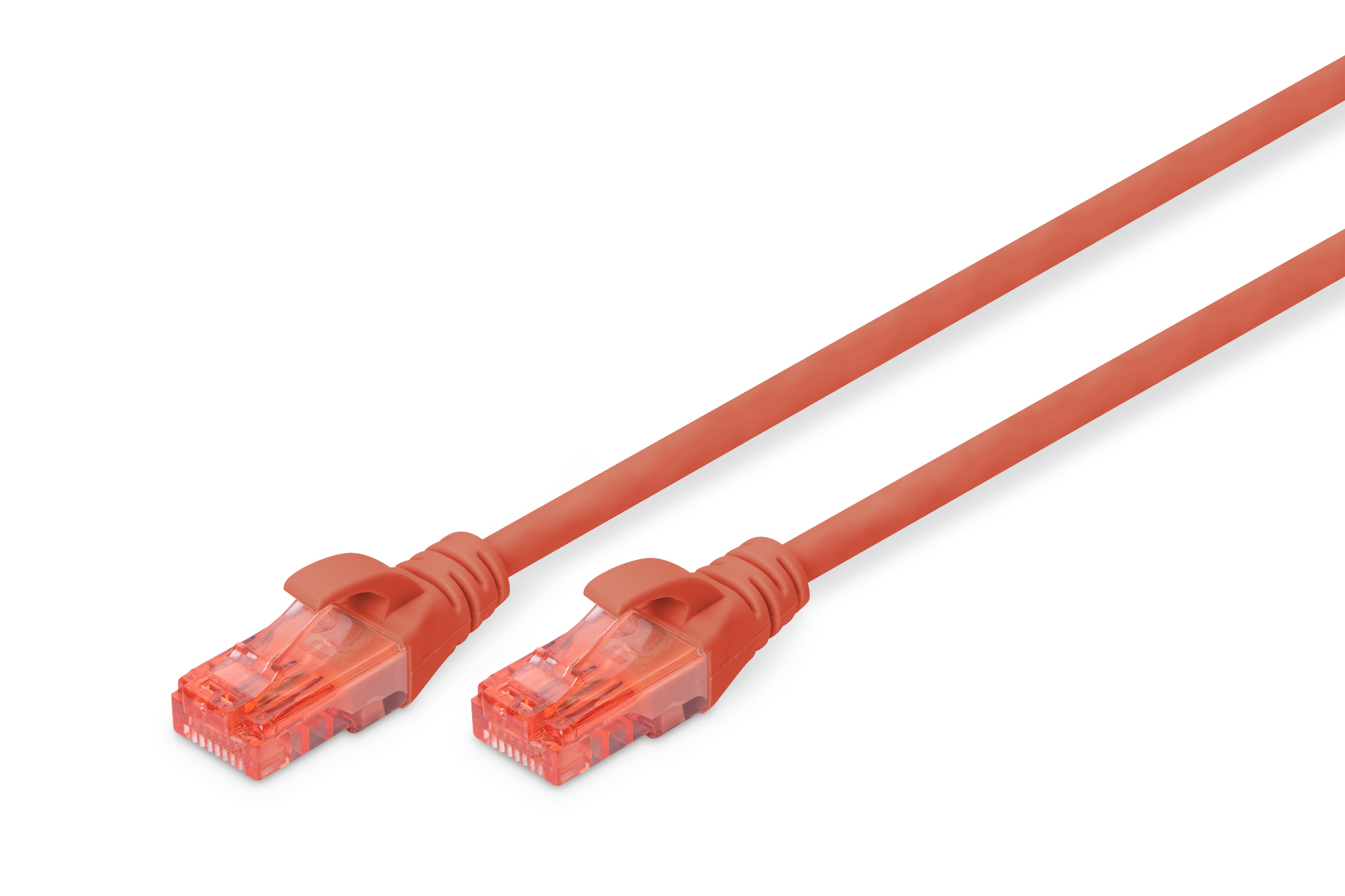 DIGITUS Patchkabel CAT 6, U-UTP, PVC, Länge 1 m, Farbe Rot