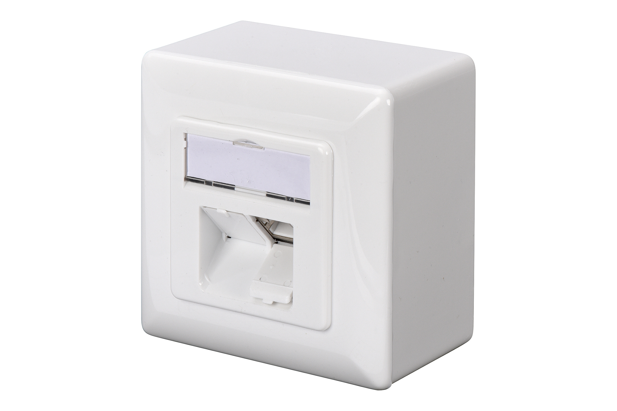 RJ45-Abdeckplatte, Netzwerk-Wandplatte, Modularanschluss, leere Einlage, weiße Kunststoff