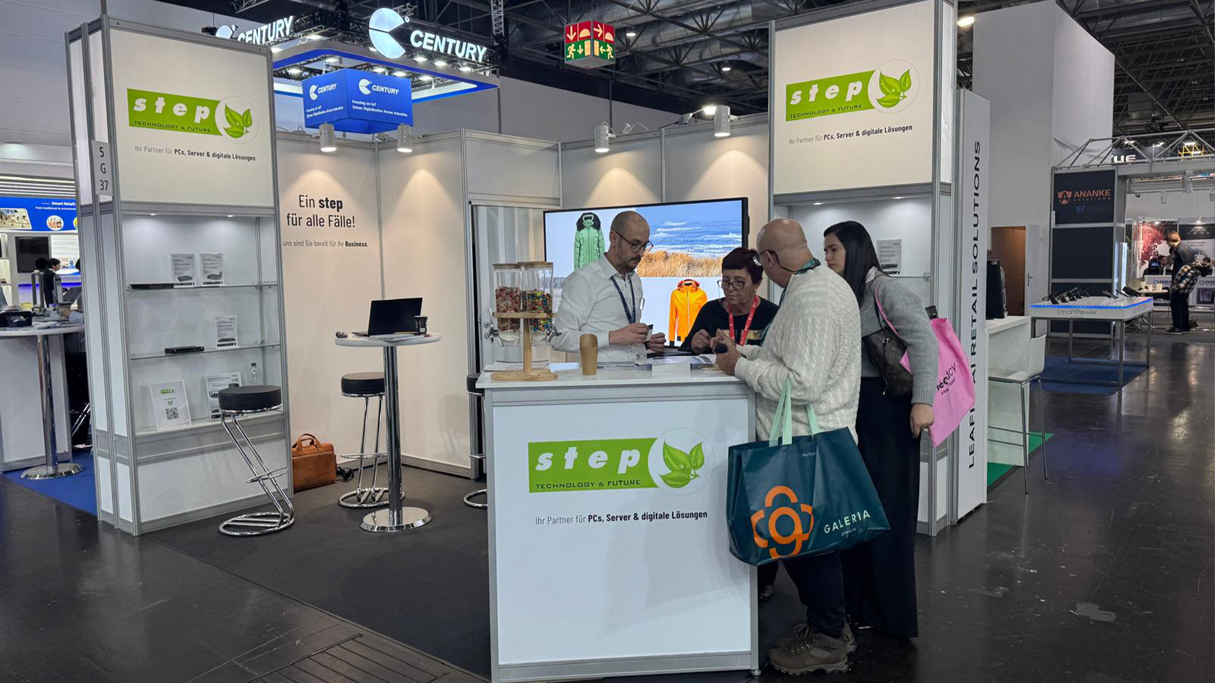 messestand, aussteller, technologie, kontaktstelle, digitale lösungen