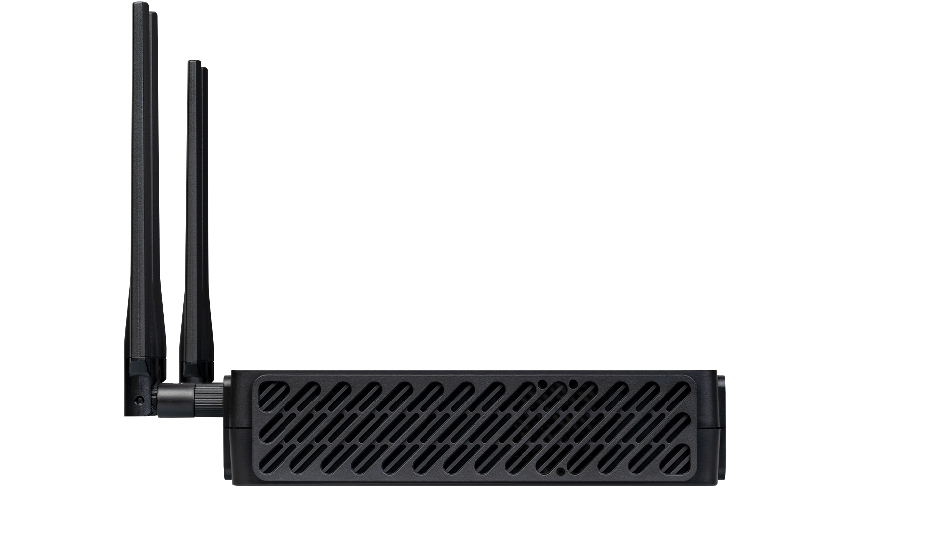 WLAN-Router, Antennen, Gehäuse, Lüftungsgitter, Schwarz