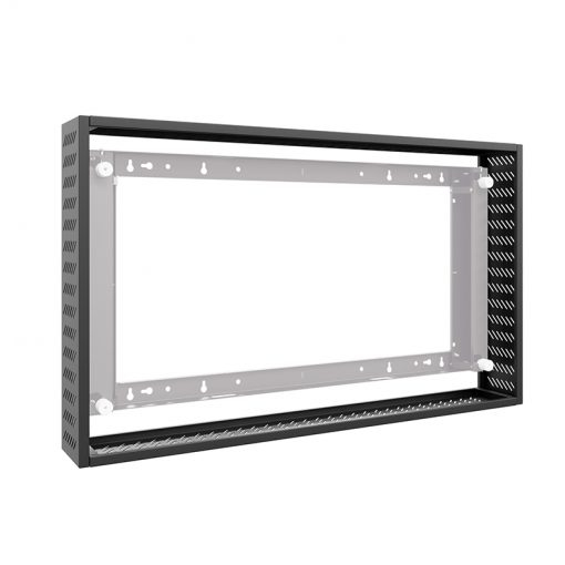 Montagerahmen, Metallrahmen, schwarz, Wandmontage, perforierte Seiten