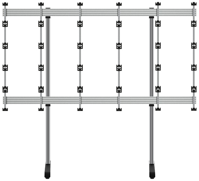 B-TECH SYSTEM X - Floor Stand for INFiLED WP Series 5x5 DVLED Videowalls BT93INFWP-S-5X5/BB B-TECH SYSTEM X - Floor Stand for INFiLED WP Series 5x5 DVLED Videowalls BT93INFWP-S-5X5/BB
