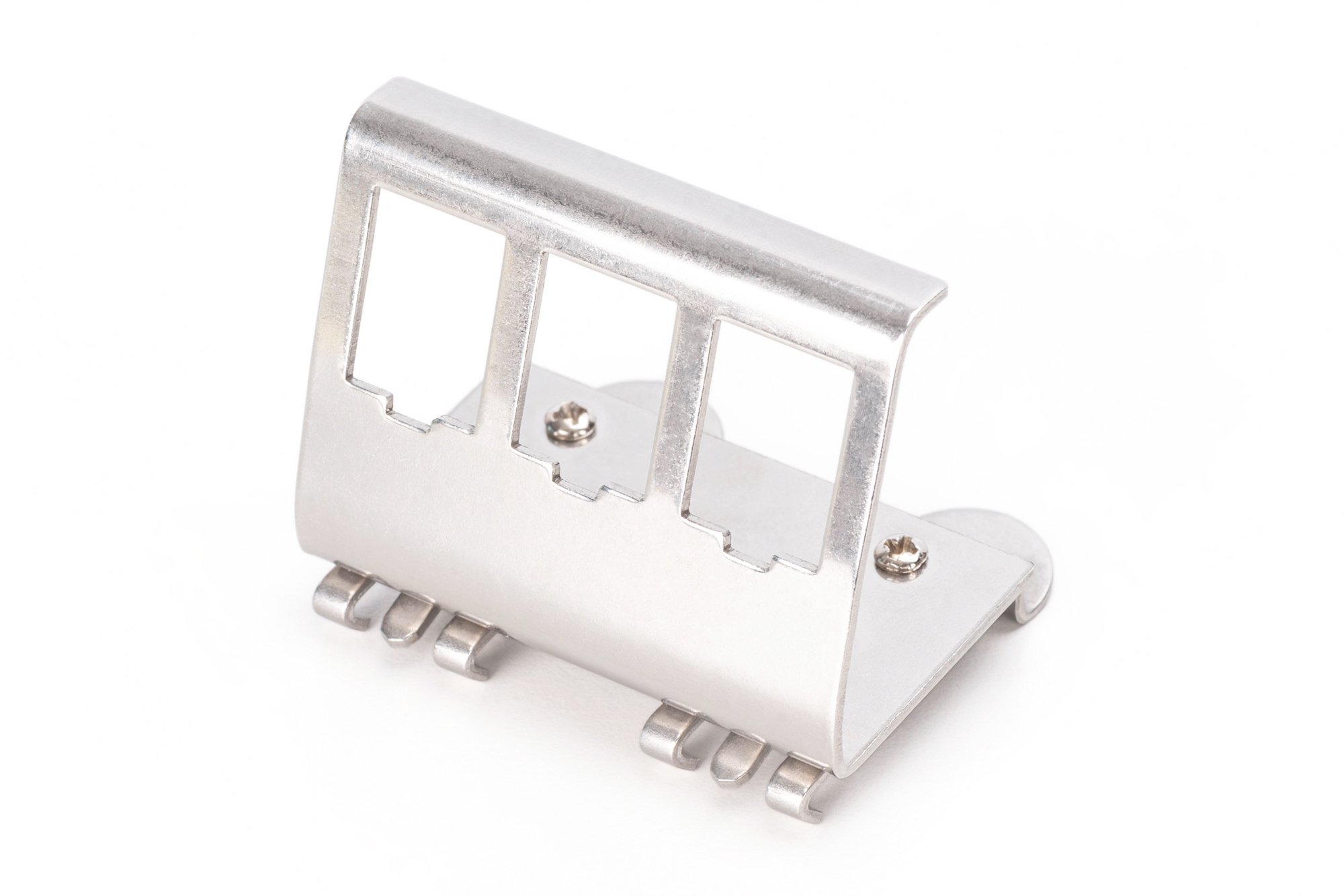 DIGITUS AN-25183, DIN-Rail Adapter für 3x Keystone Module Metall Version Zubehor, Schnalle, Armbanduhr