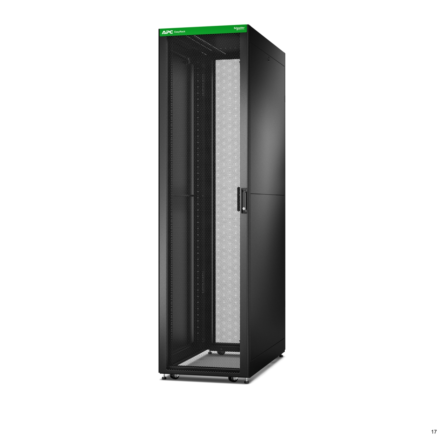 APC ER6822 - Easy Rack 600mm/48U/1200mm mit Roof, Side panel,castors,feet and 4 Brackets, No Bottom, black