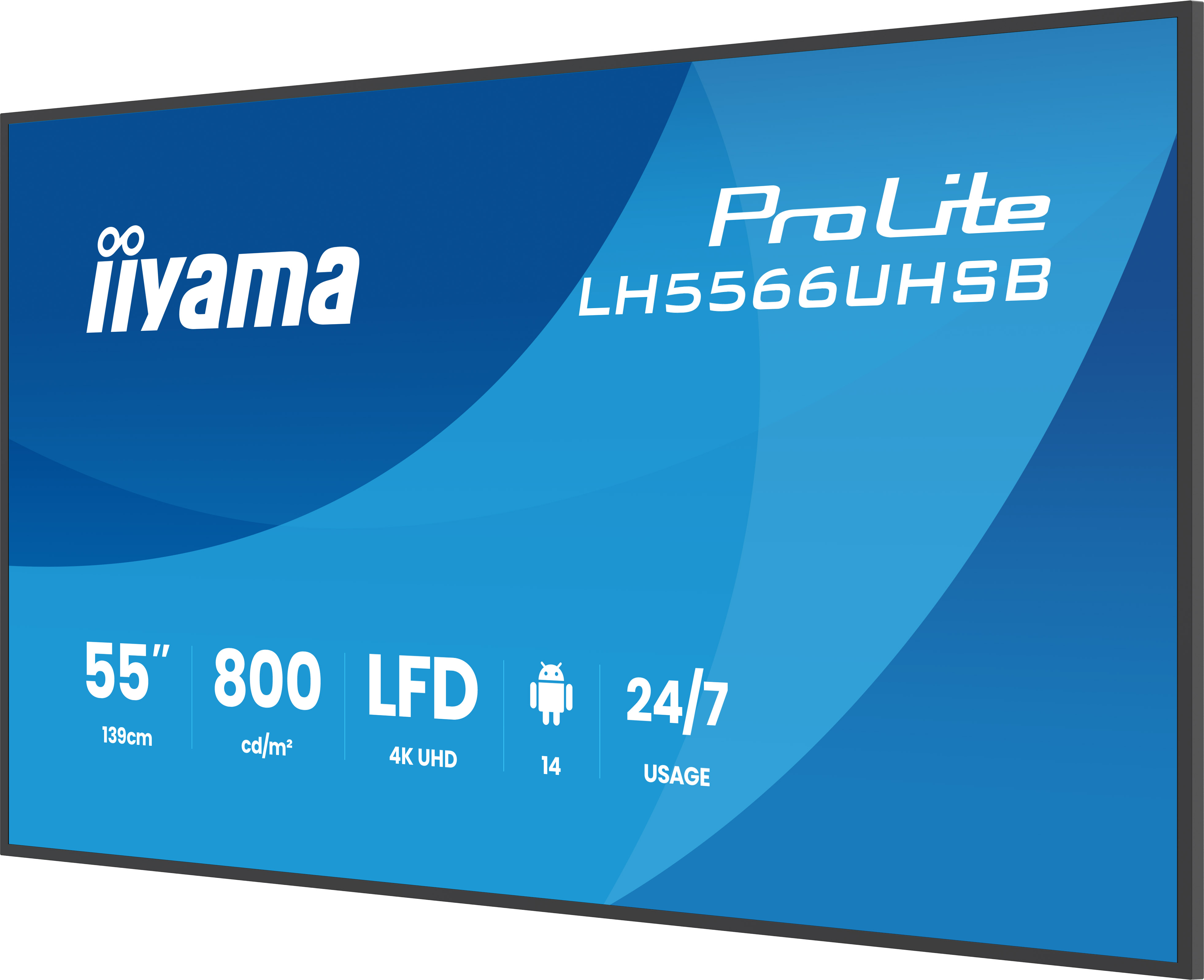 55 Zoll, LED, Monitor, 4K UHD, ProLite